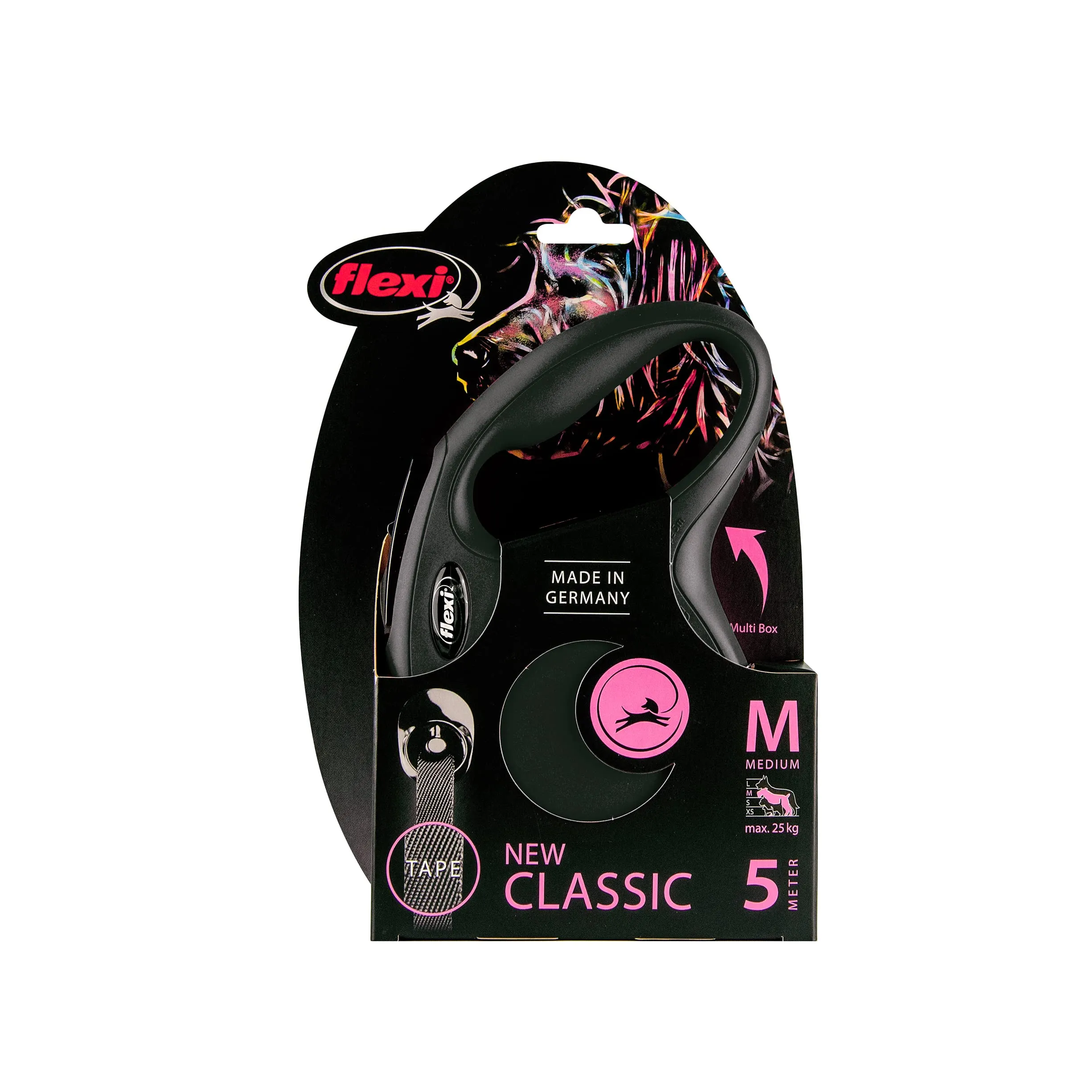 Flexi New Classic M Nastro, 5 m, Nero - immagine 4