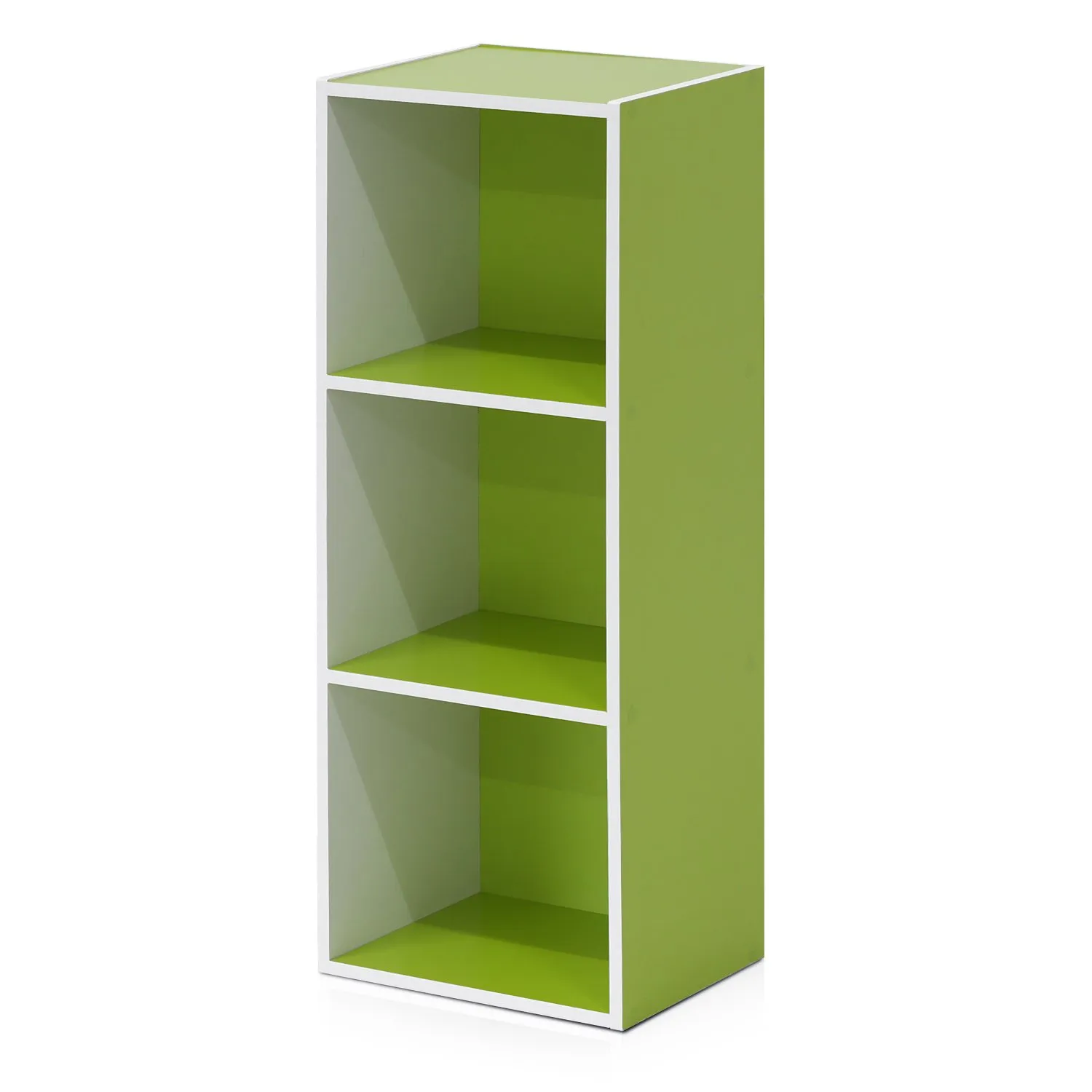 Furinno Luder Libreria a 3 ripiani, Bianco/Verde - immagine 7