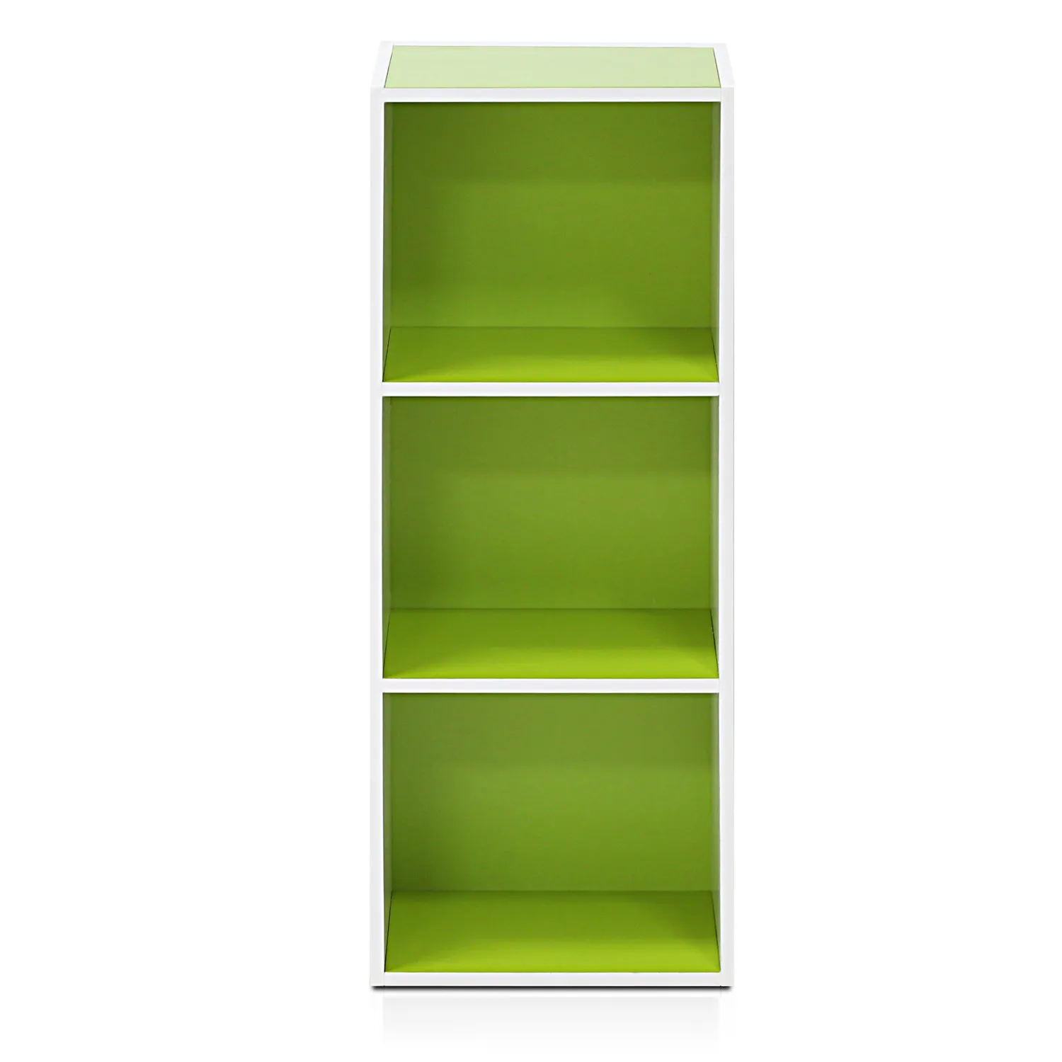 Furinno Luder Libreria a 3 ripiani, Bianco/Verde - immagine 8