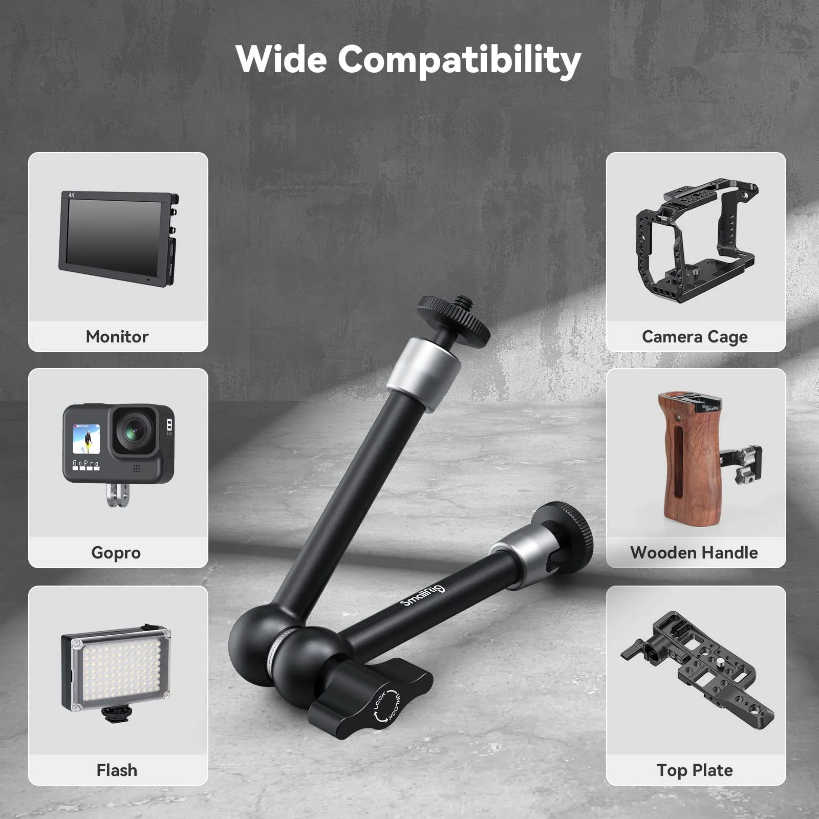 SmallRig Magic Arm Articulating Arm 10 Inches for Monitor - 2066B - immagine 6