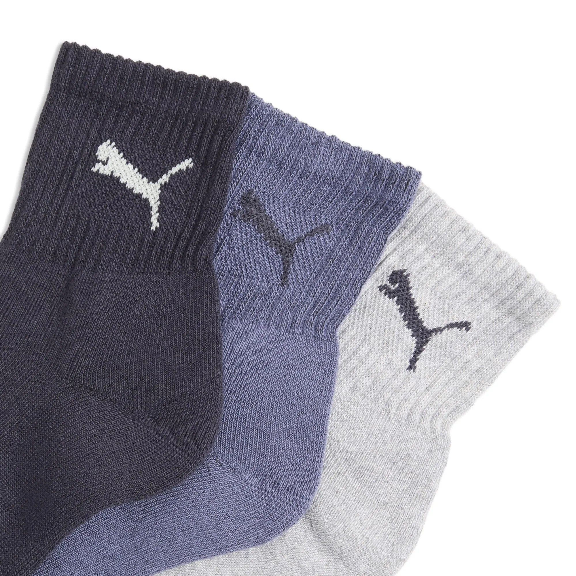 PUMA Short Crew Calzini, Navy/Grigio/Blu, 43-46 Unisex Adulto - immagine 2