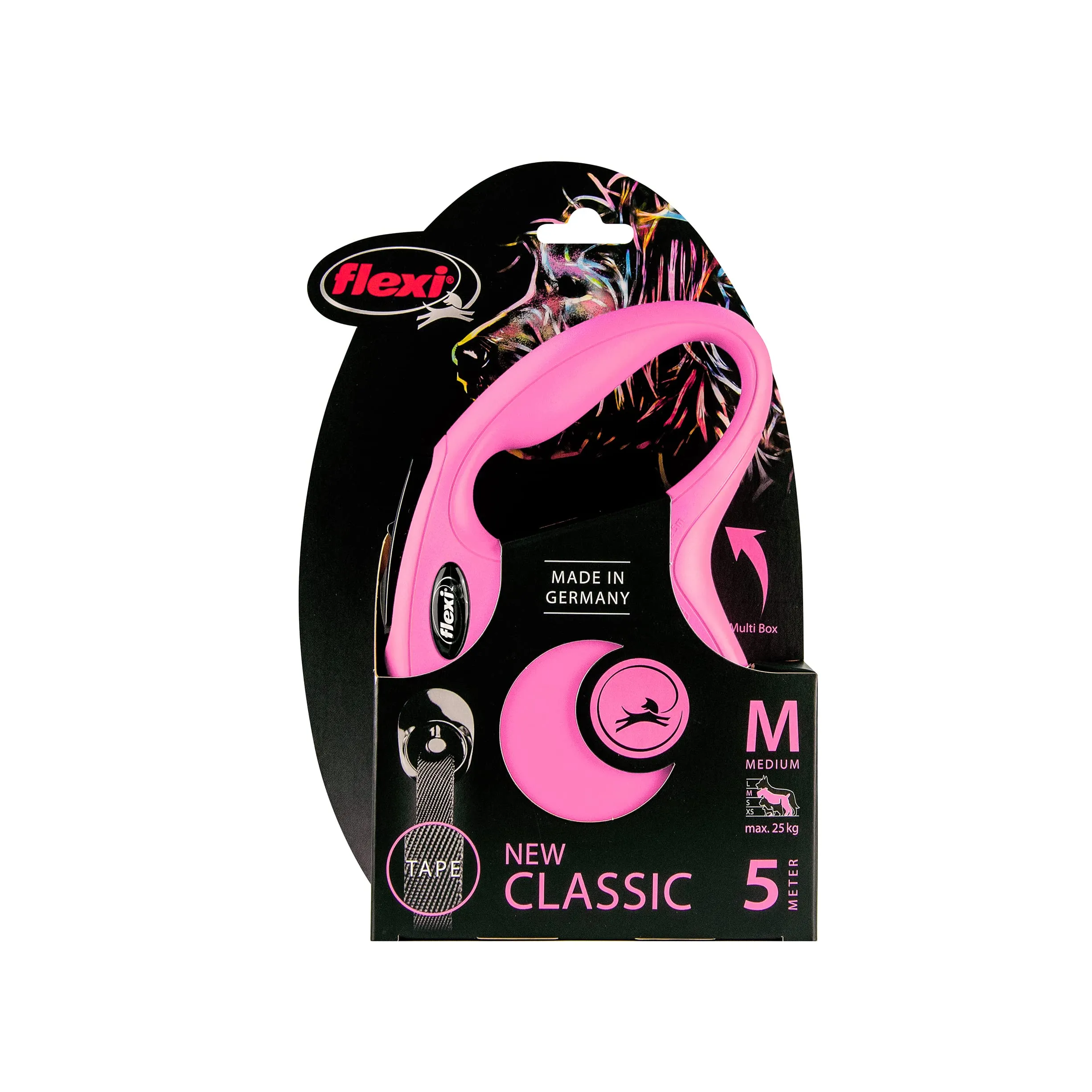 flexi New Classic Guinzaglio per cani allungabile, Taglia M fino a 25 kg, Rosa - immagine 5