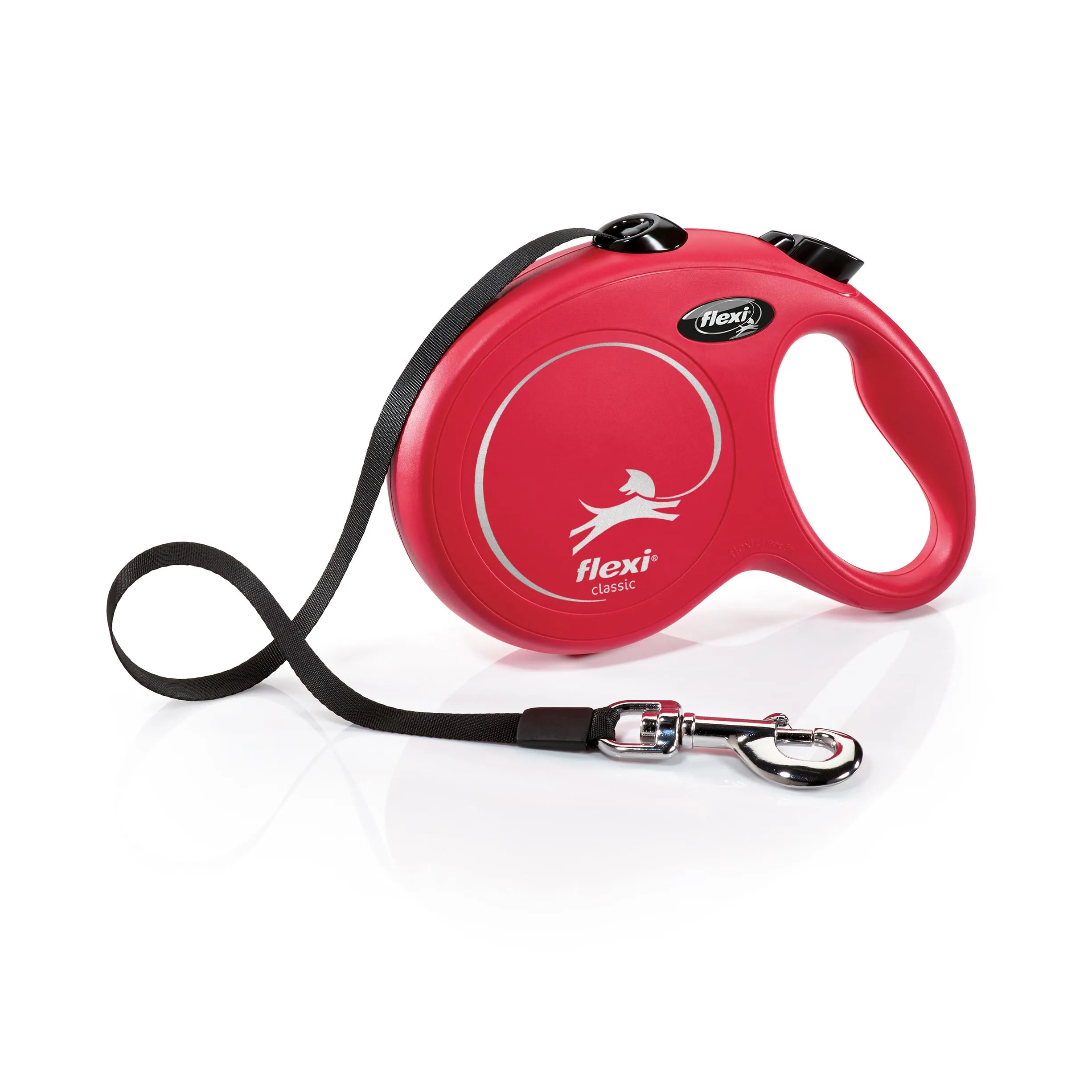 Flexi New Classic Guinzaglio per cani allungabile, 5 Metri, Taglia L fino a 50 KG, Rosso - immagine 1