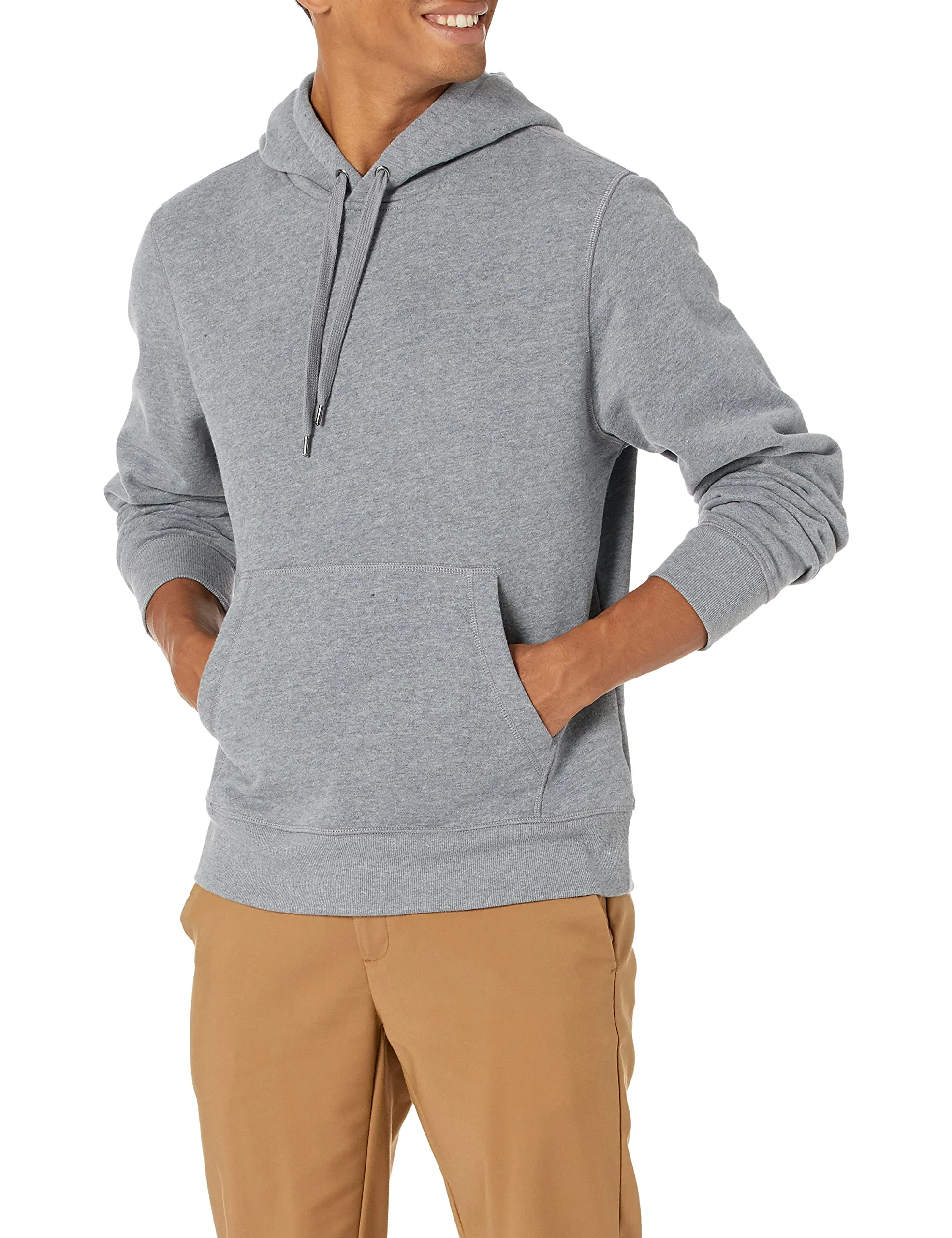 Amazon Essentials Felpa con Cappuccio Uomo, Grigio Puntinato, XXL - immagine 1