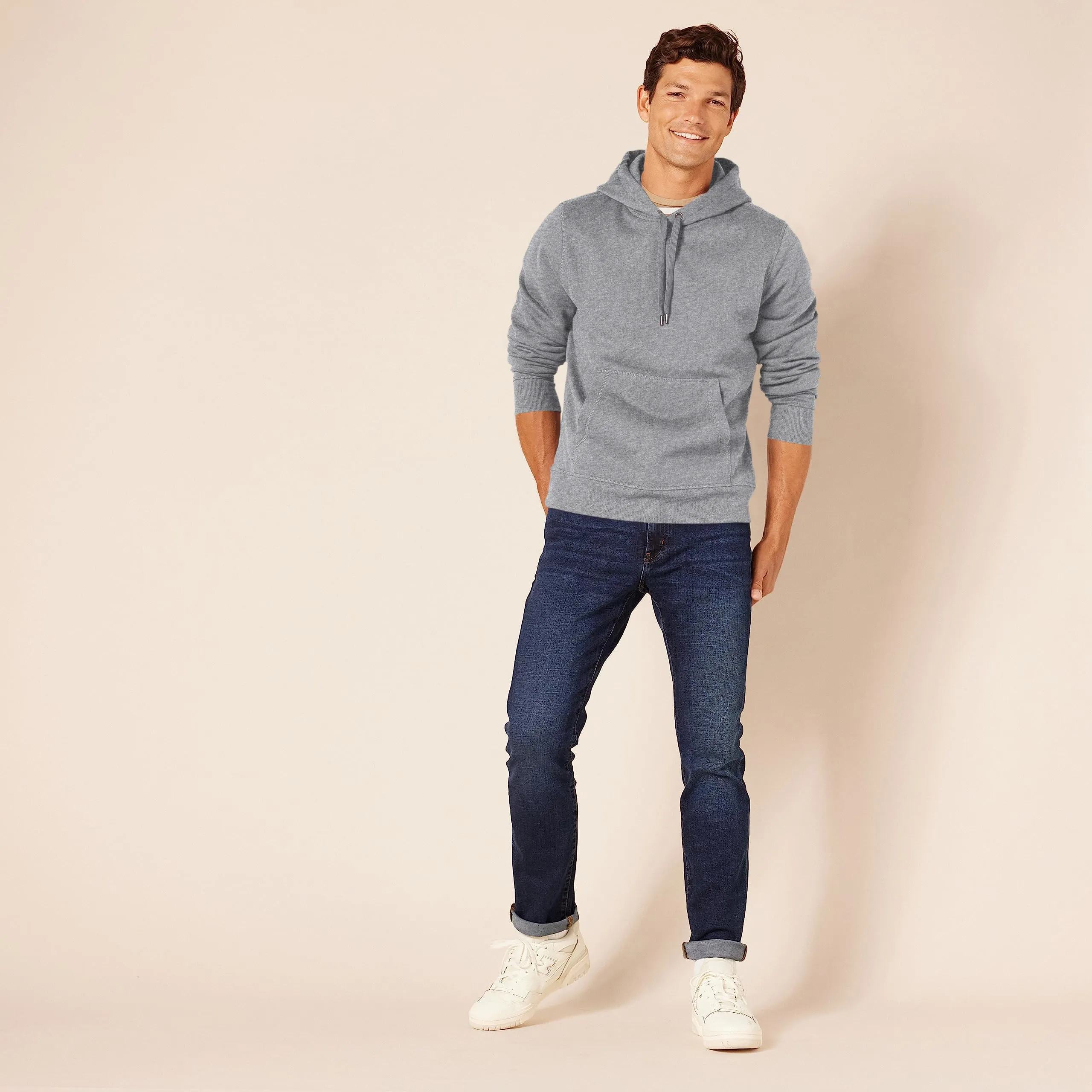 Amazon Essentials Felpa con Cappuccio Uomo, Grigio Puntinato, XXL - immagine 4