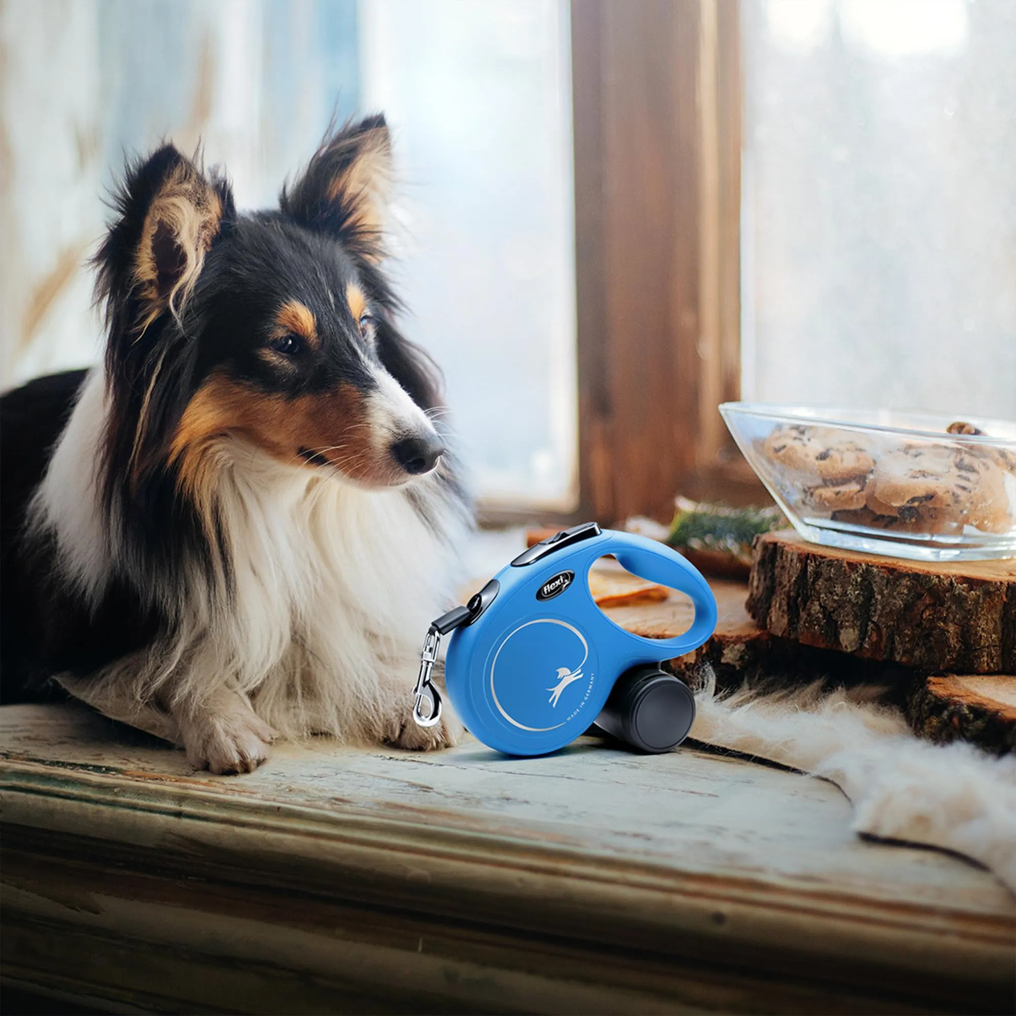 Flexi Guinzaglio Retrattile Classico per Cani, 4,9 m, Piccolo, Blu - immagine 7