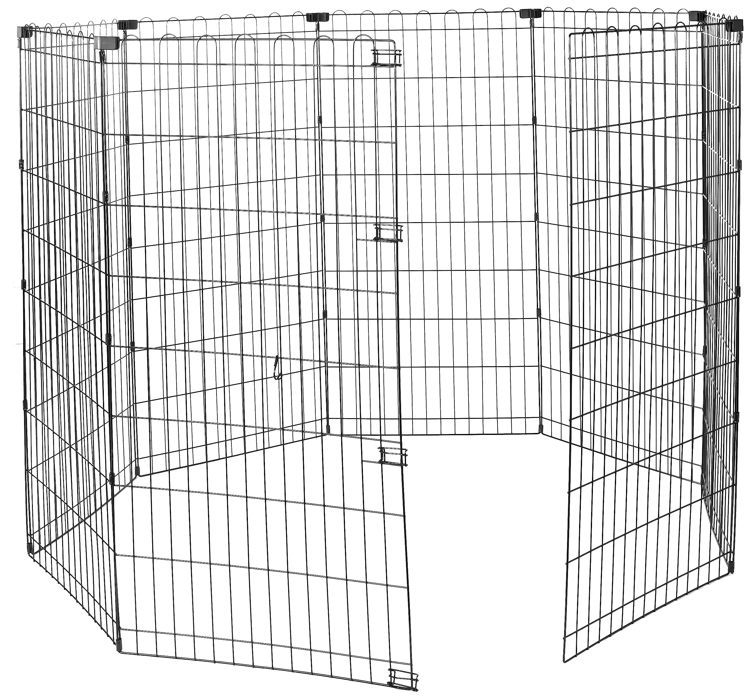 Amazon Basics Box per esercizi per cani e animali domestici, pieghevole in metallo con porta, 122 cm - immagine 1