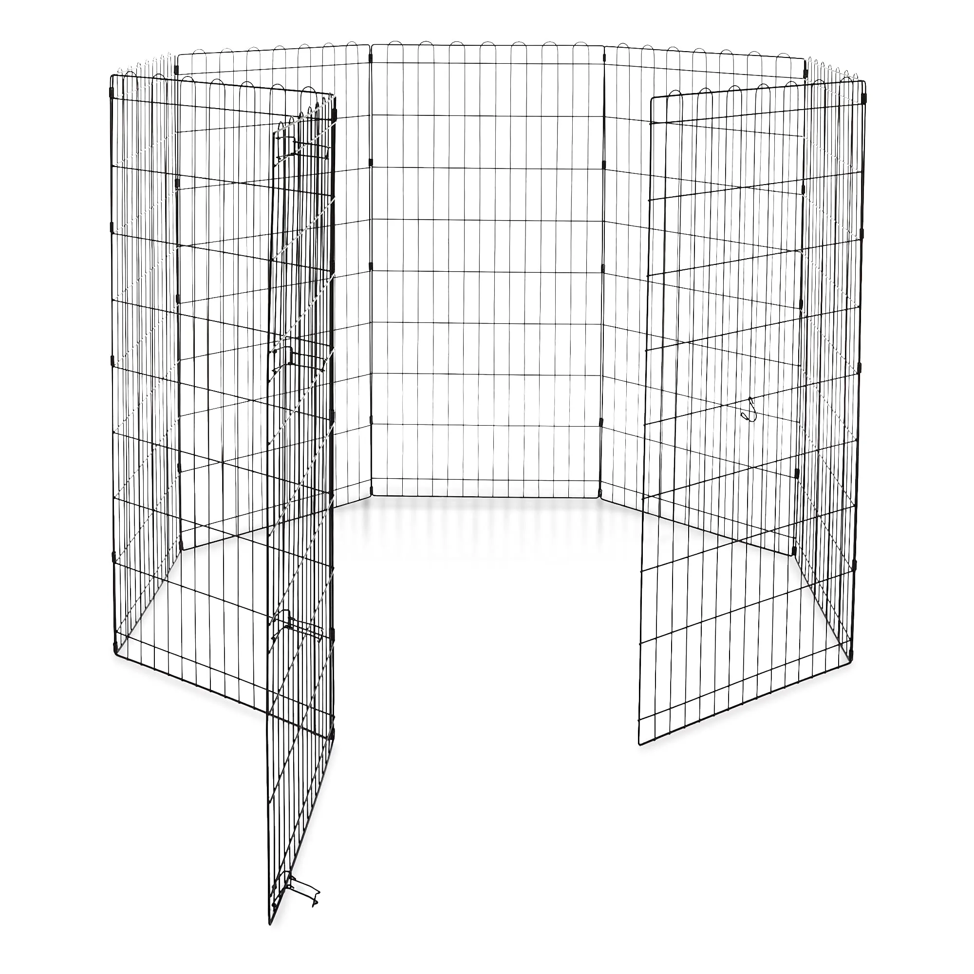 Amazon Basics Box per esercizi per cani e animali domestici, pieghevole in metallo con porta, 122 cm - immagine 3