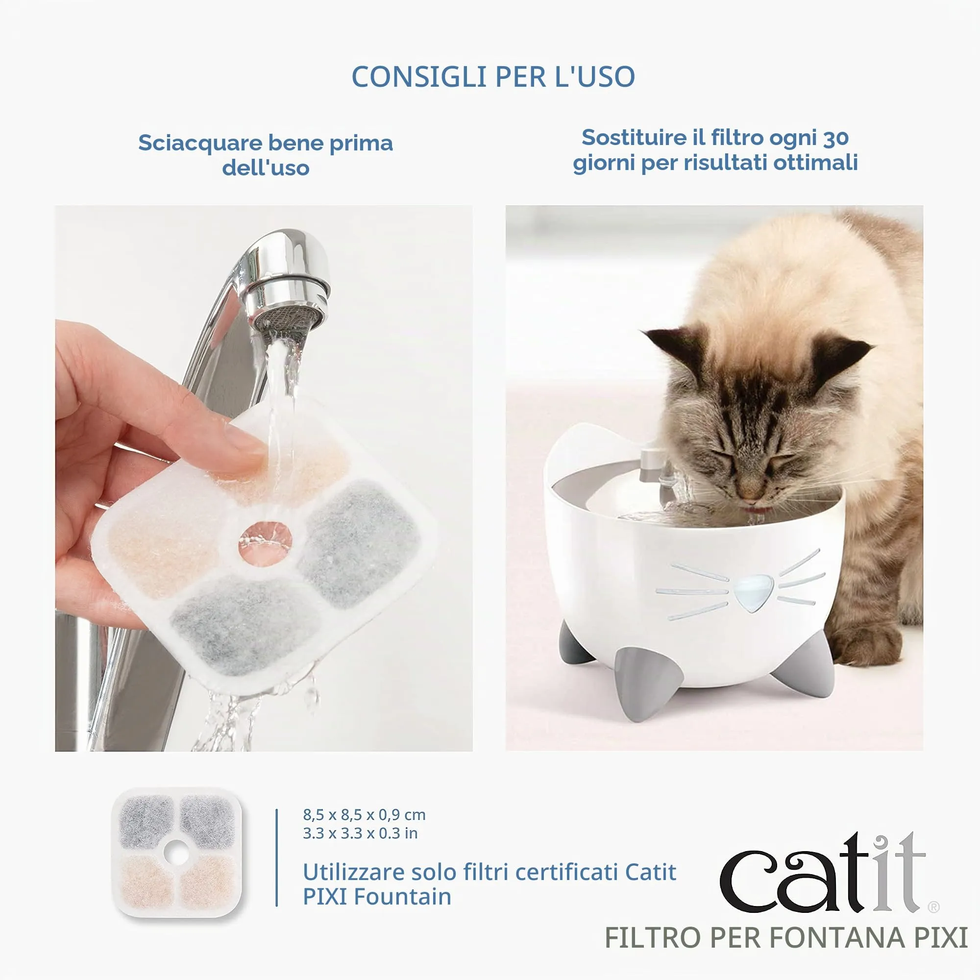 Catit Pixi Filtri di ricambio per fontana, confezione da 6 pezzi - immagine 4