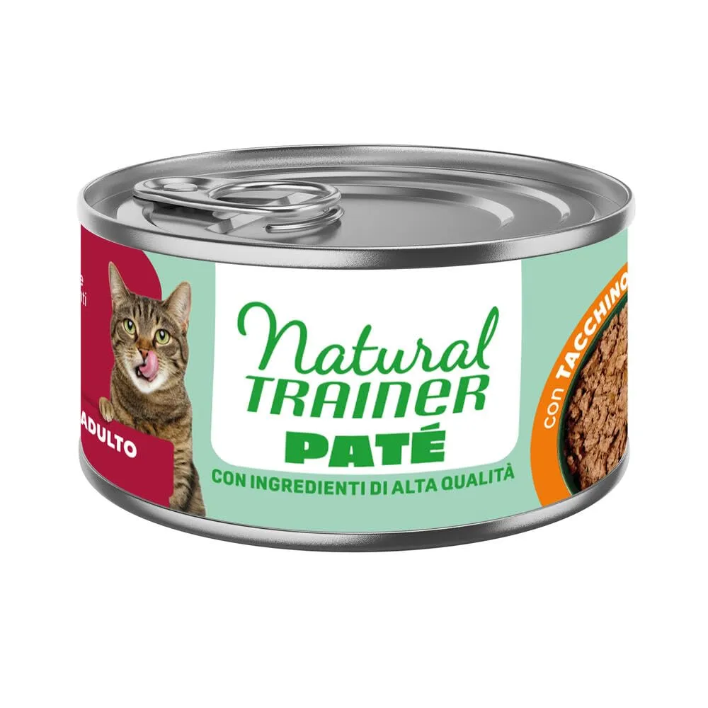 Trainer Natural Adult Cibo Umido per Gatti, Paté di Tacchino, 18 x 85g - immagine 2