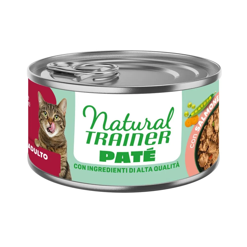 Trainer Natural Adult Cibo Umido per Gatti, Paté di Salmone, 18 x 85g - immagine 2