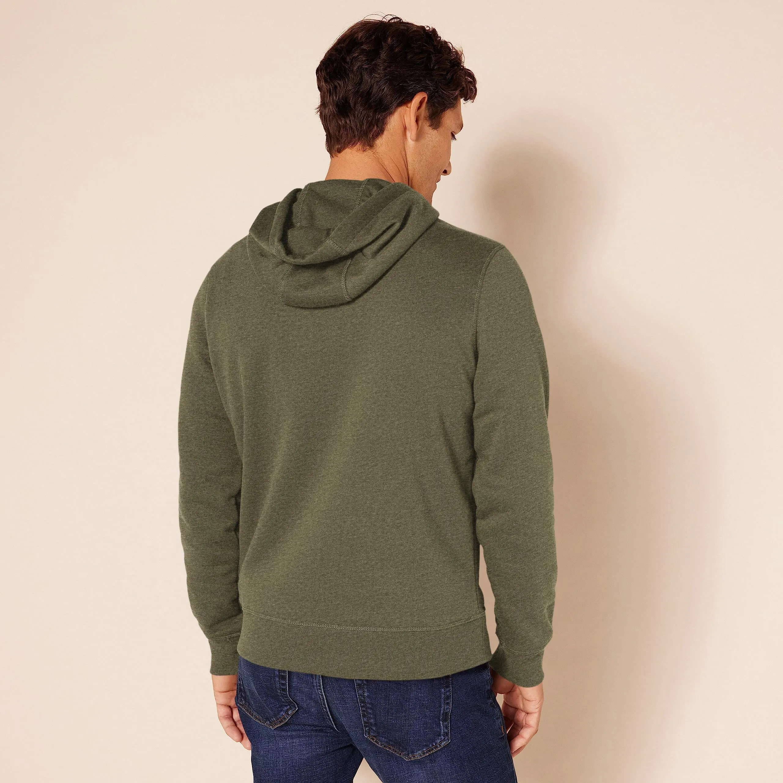 Amazon Essentials Felpa con Cappuccio Uomo, Verde Oliva Puntinato, XL - immagine 3