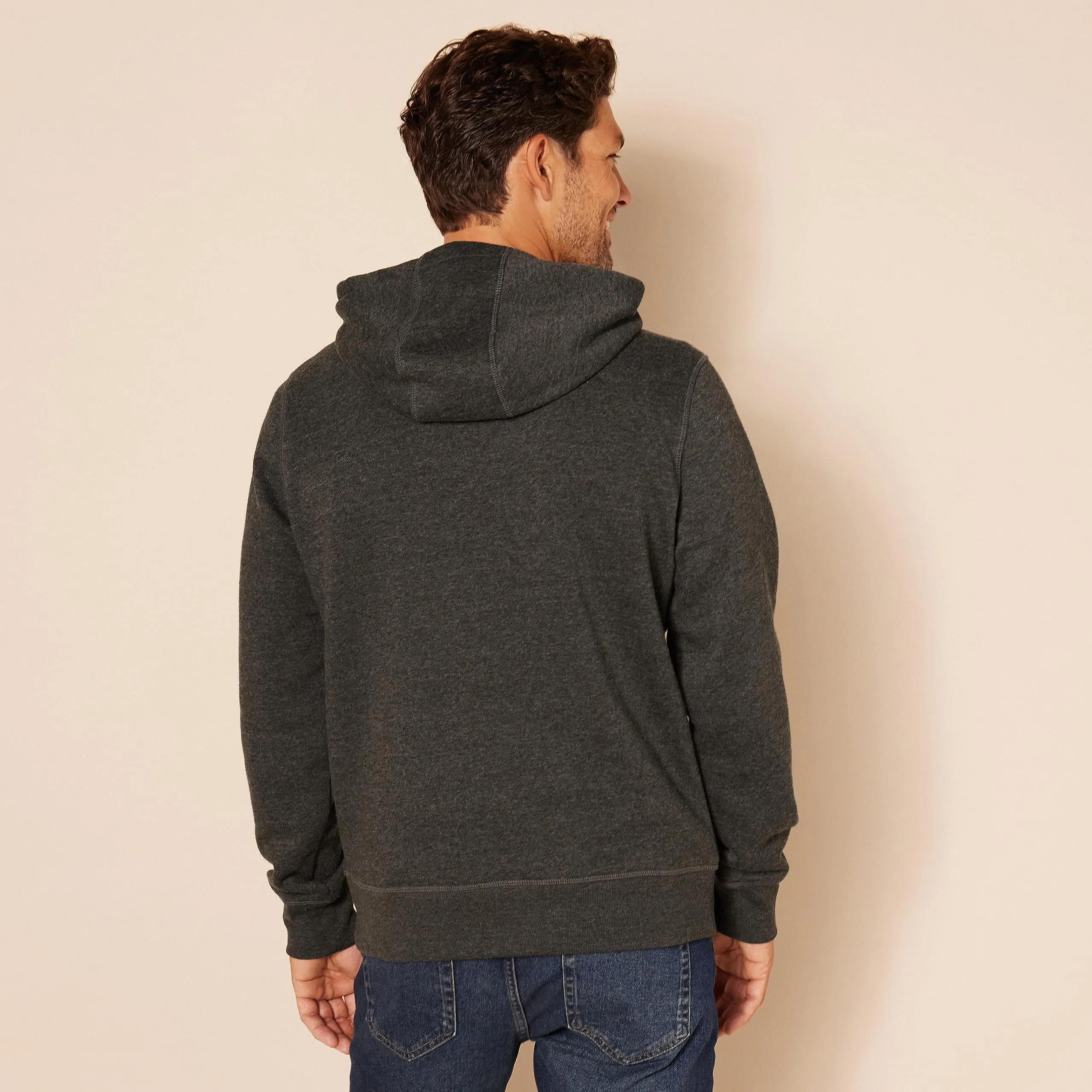 Amazon Essentials Felpa con Cappuccio Uomo, Carbone Puntinato, XL - immagine 3