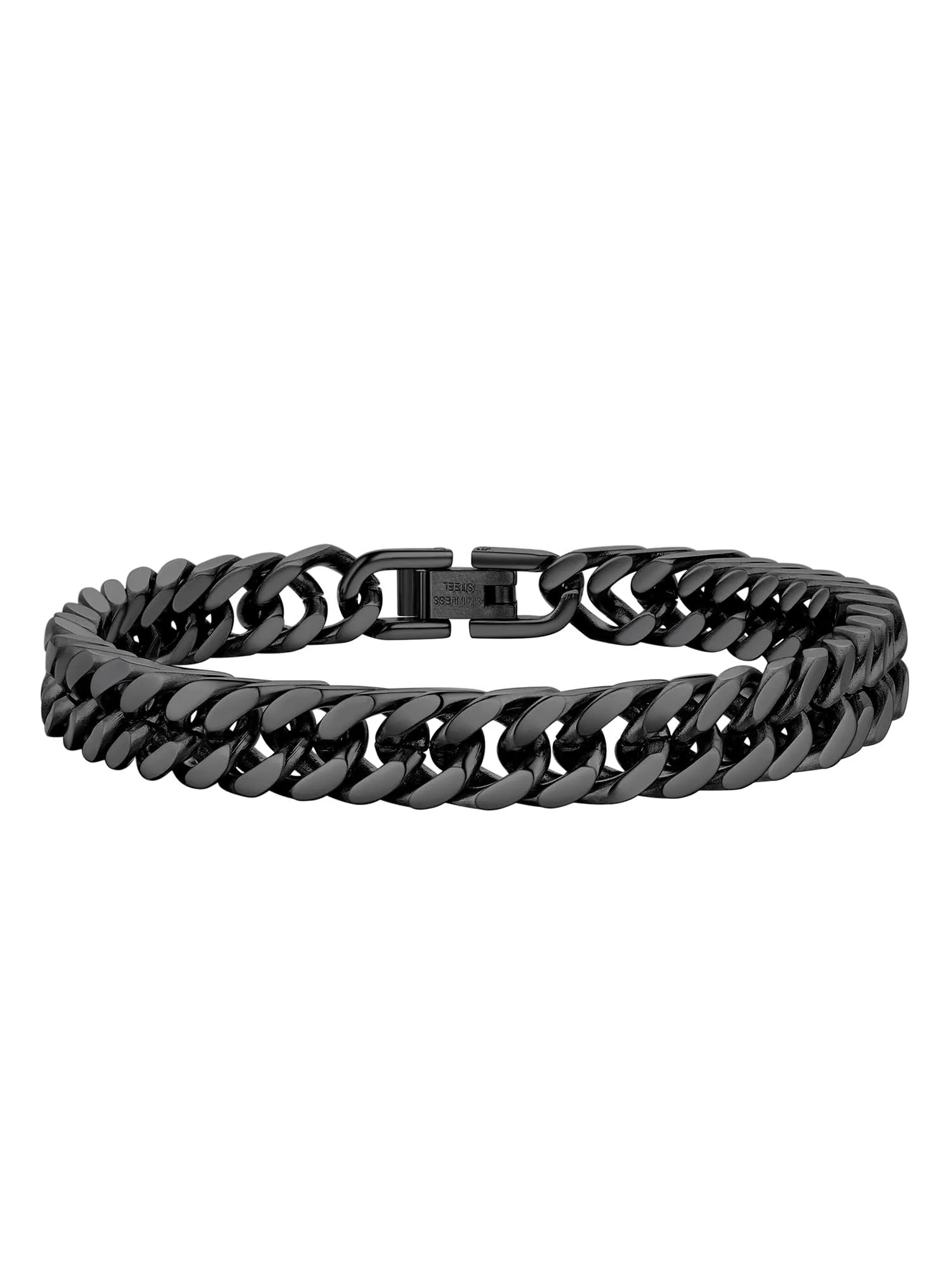 PROSTEEL Braccialetto Catena Cubana Ritorta Nero 8mm PSH2799H-21-EU - immagine 1