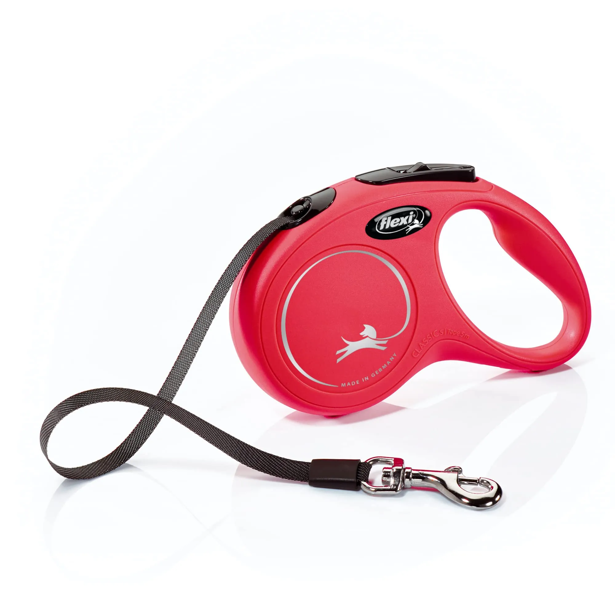 Flexi New Classic CL10T5.250.R Guinzaglio Retrattile per Cani, 4,9 m, Piccolo, Rosso - immagine 1