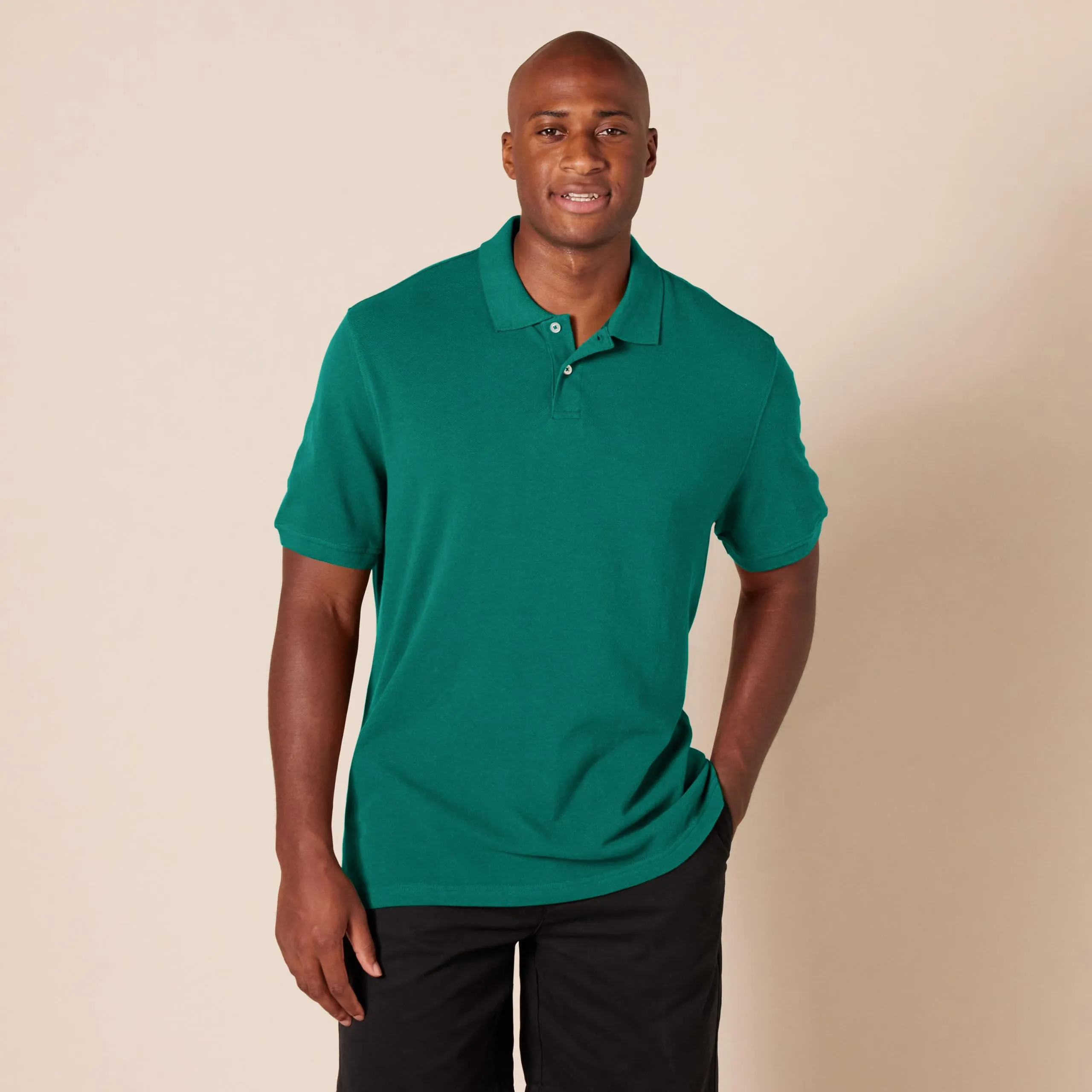 Amazon Essentials Polo in Piqué di Cotone Slim Uomo, Verde Kaki, S - immagine 7