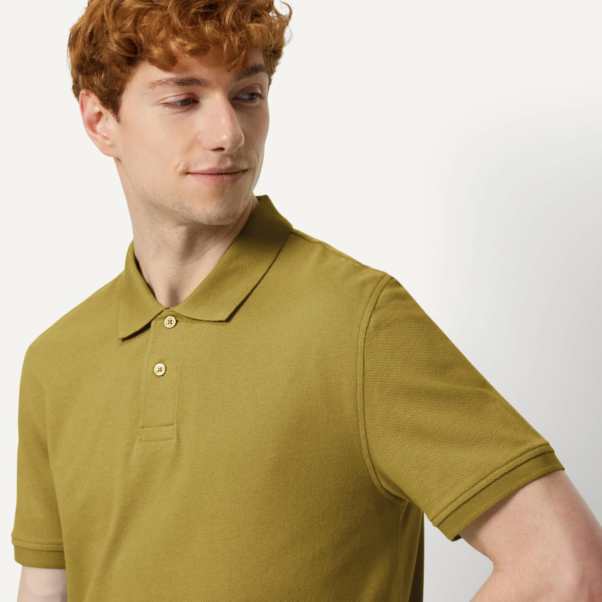 Amazon Essentials Polo in Piqué di Cotone Slim Uomo, Giallo, L - immagine 3