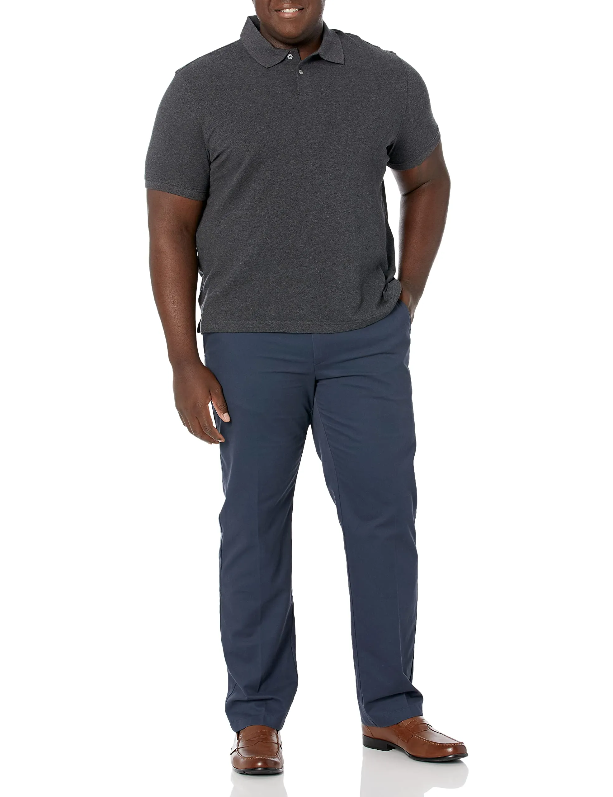 Amazon Essentials Polo in piqué di Cotone Slim Uomo, Carbone Puntinato, XXL - immagine 5