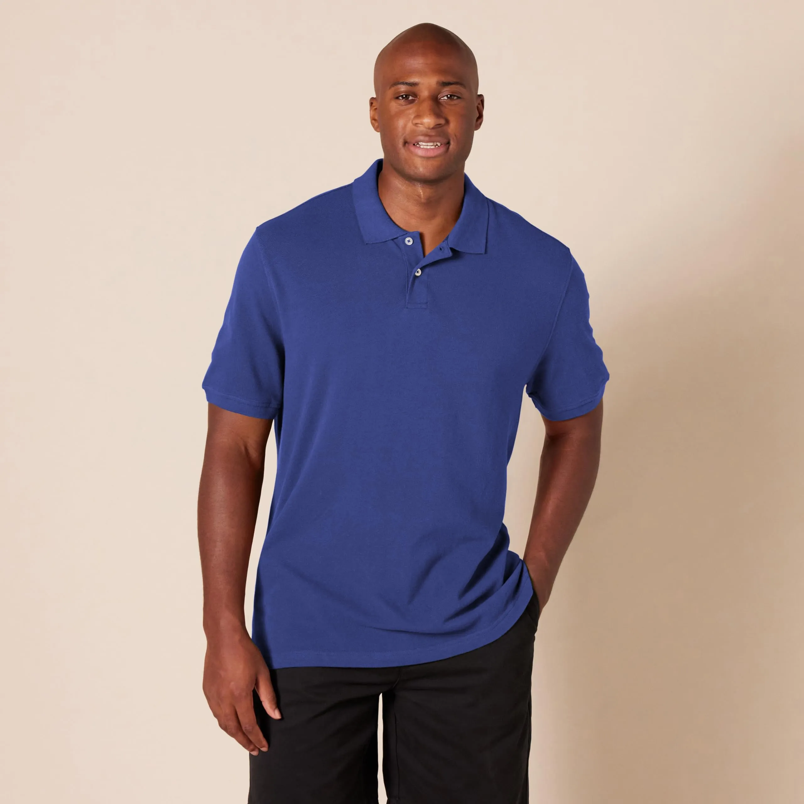 Amazon Essentials Polo in Piqué di Cotone Slim Uomo, Blu Marino, XL - immagine 6