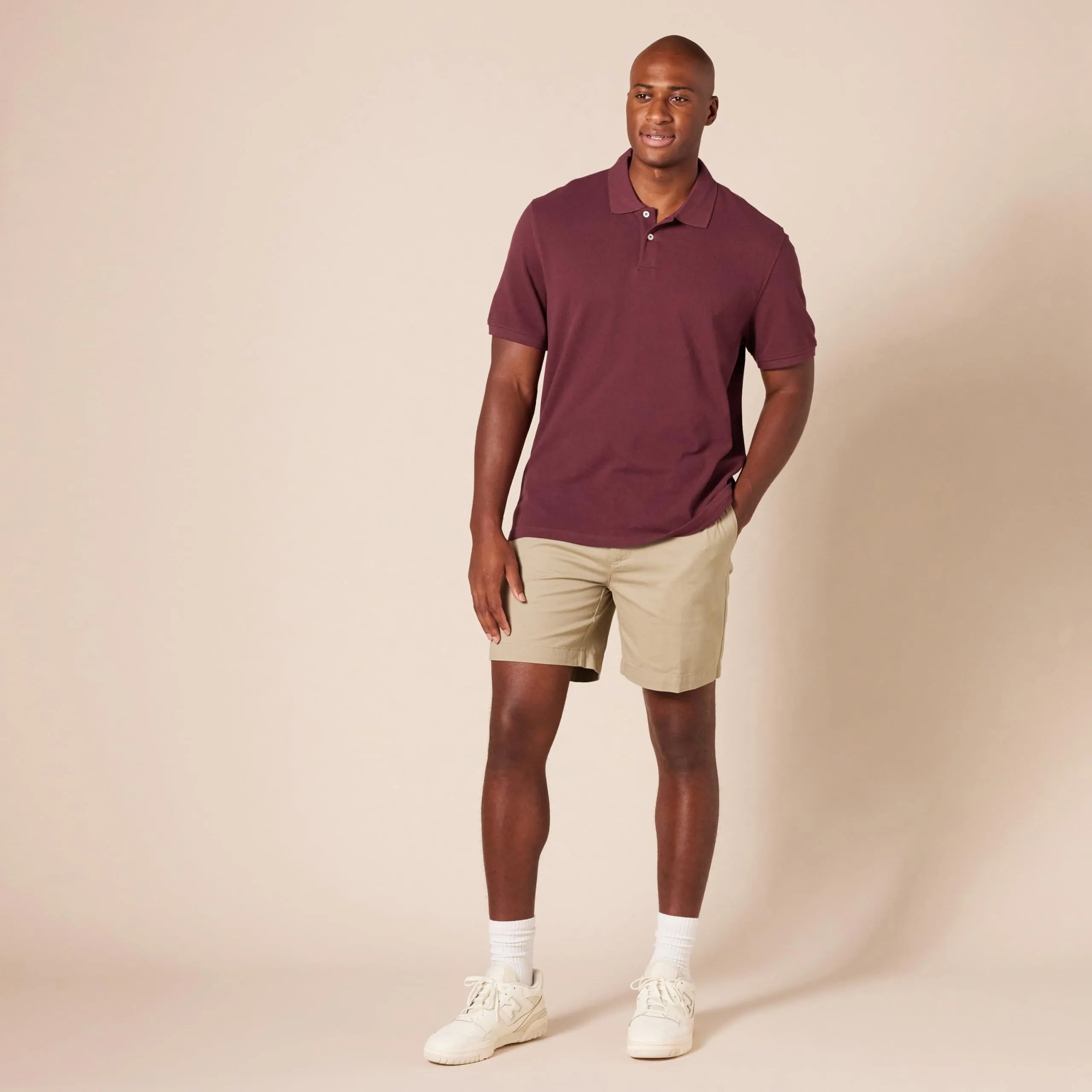 Amazon Essentials Polo in Piqué di Cotone Slim Uomo, Bordeaux, S - immagine 8