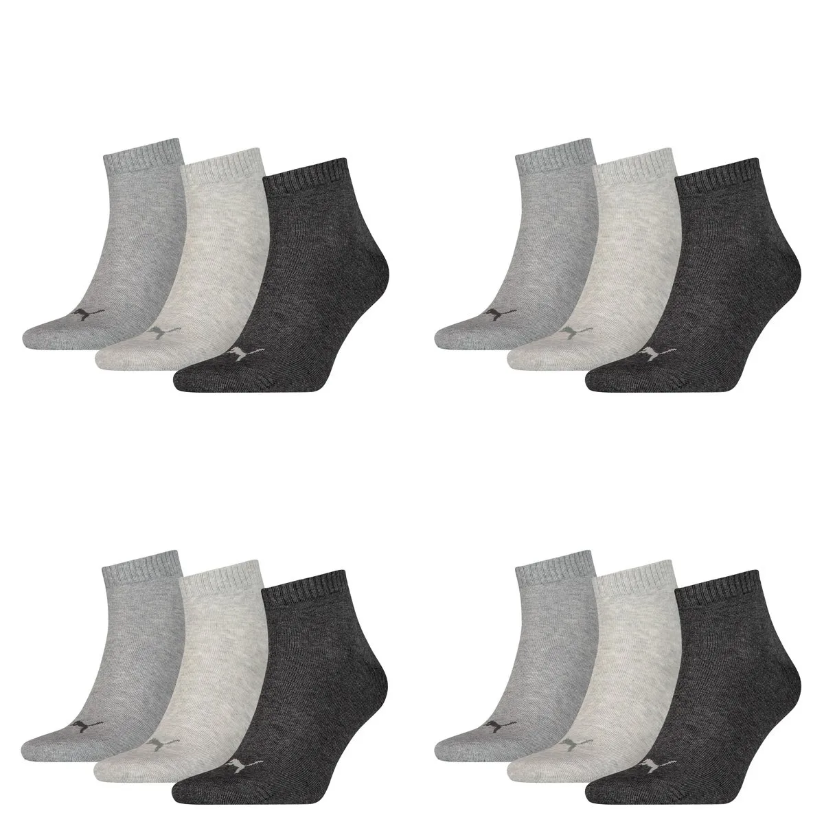 Puma Calzini Sportivi, Set da 6 Paia, Antracite, 39/42 - immagine 1
