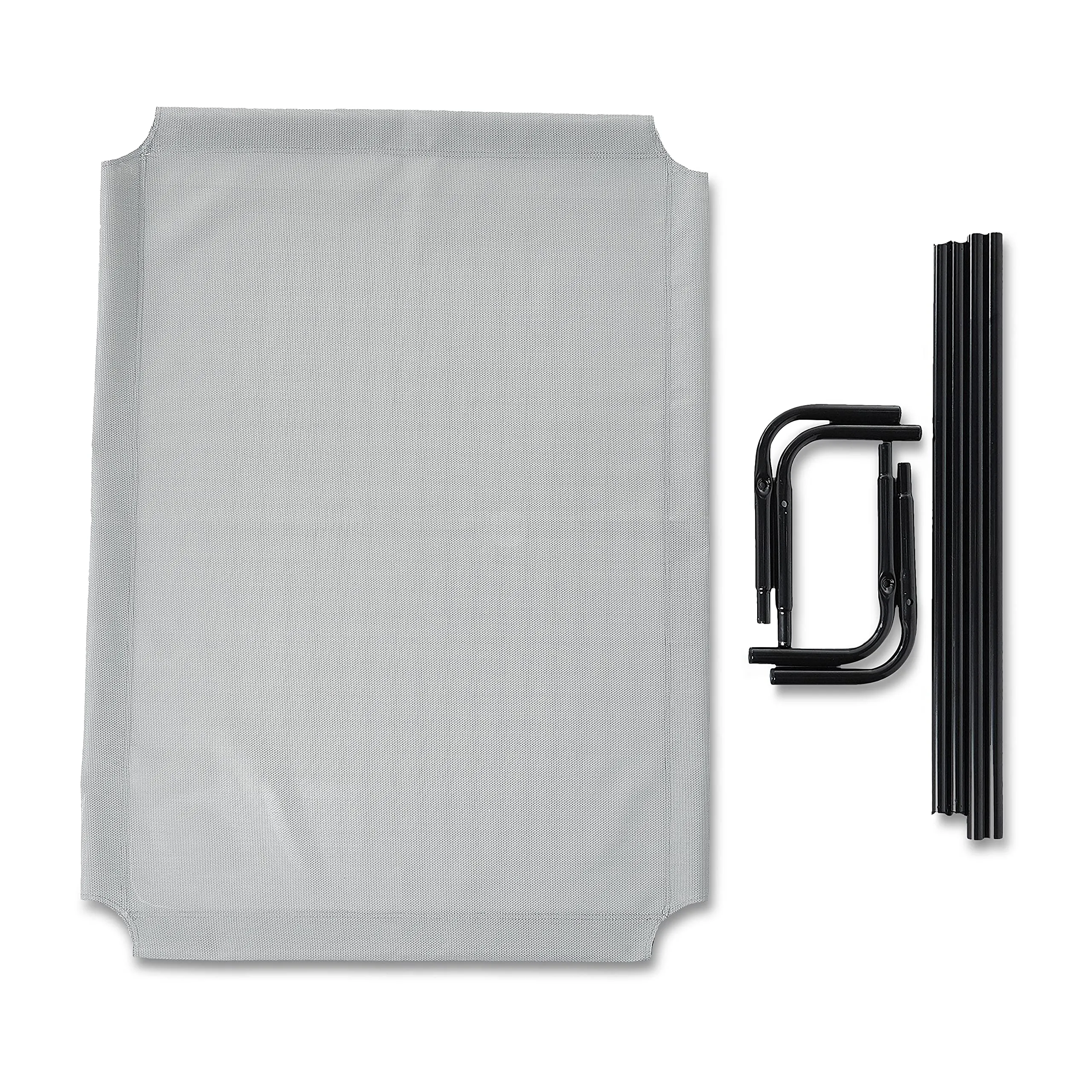 Amazon Basics Lettino Rialzato per Animali Domestici, Stoffa, Grigio, Taglia L (130 x 80 x 19 cm) - immagine 5