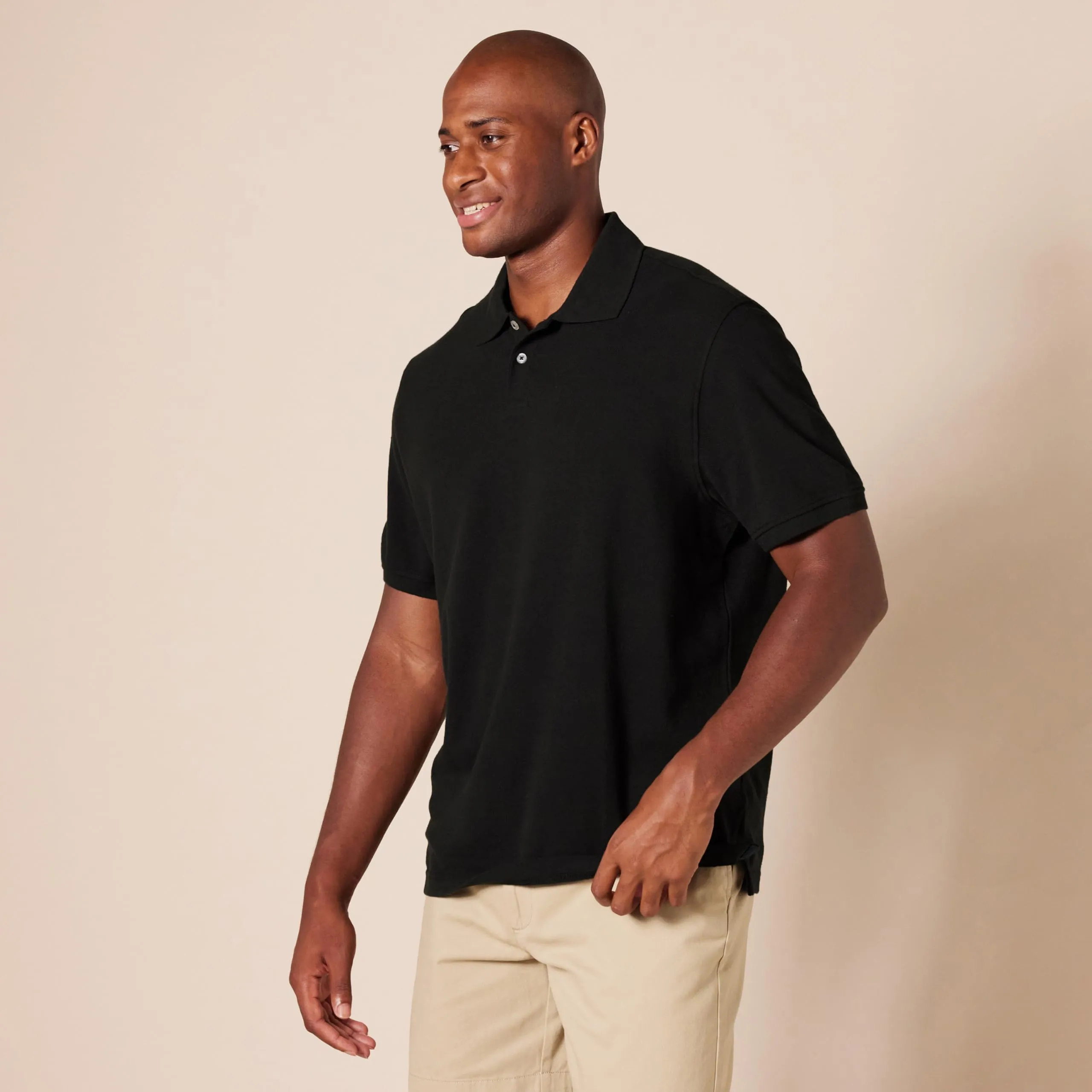 Amazon Essentials Polo in Piqué di Cotone Slim Uomo, Nero, S - immagine 6