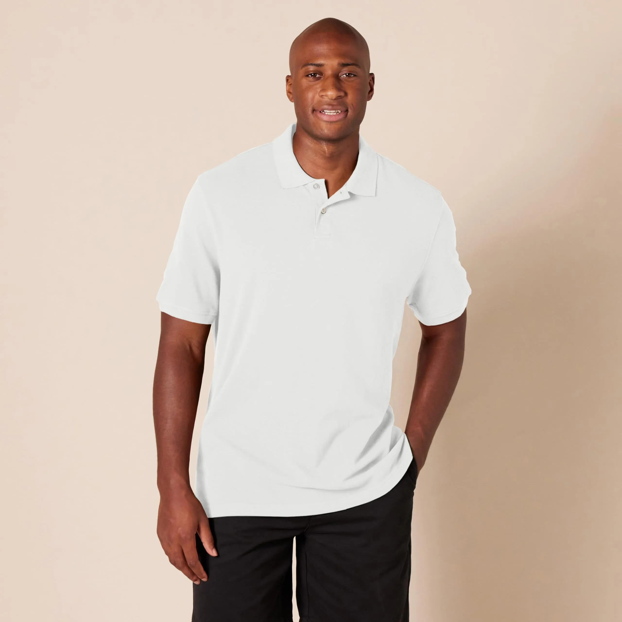 Amazon Essentials Polo in Piqué di Cotone Slim Uomo, Bianco, XL - immagine 6