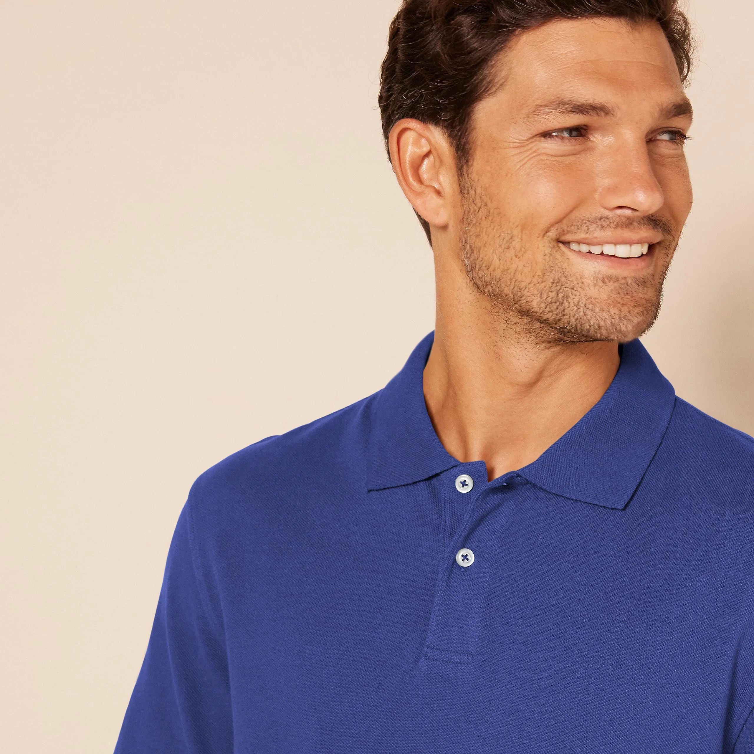Amazon Essentials Polo in Piqué di Cotone Slim Uomo, Blu Marino, L - immagine 4