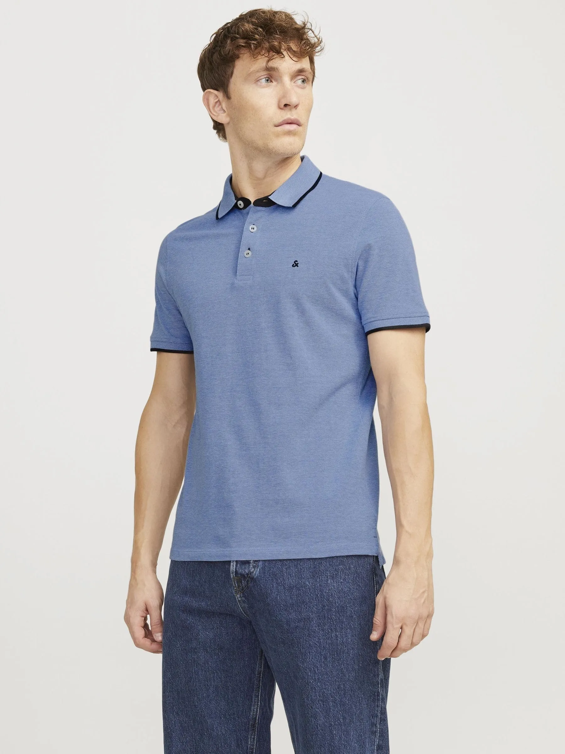 Jack & Jones Jjepaulos Polo SS Noos, Bright Cobalt, XS - immagine 2