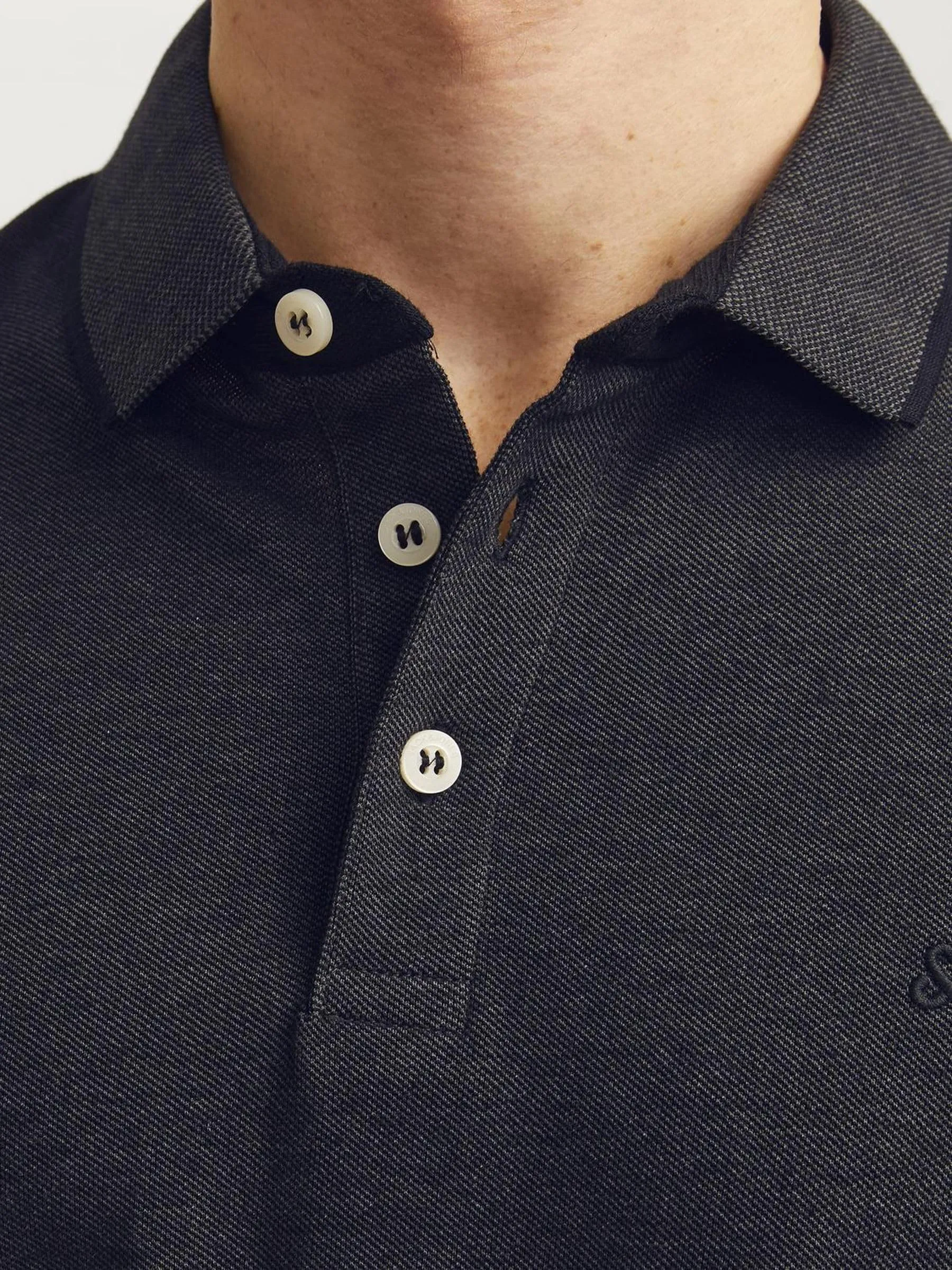 Jack & Jones Jjepaulos Polo SS Noos, Dark Grey Melange, Slim Fit, XXL - immagine 7
