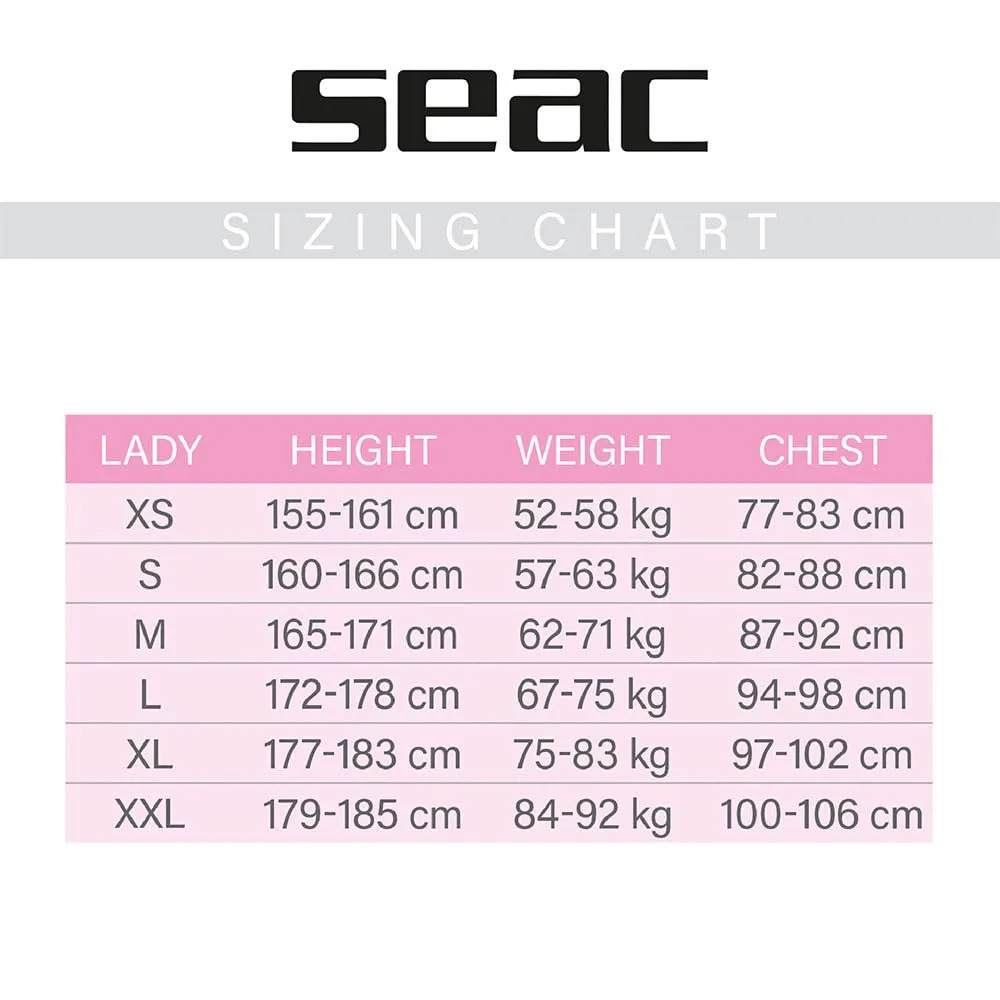 SEAC Relax Long Women's Neoprene Wetsuit, 2.2 mm, Nero/Fucsia, L - immagine 4