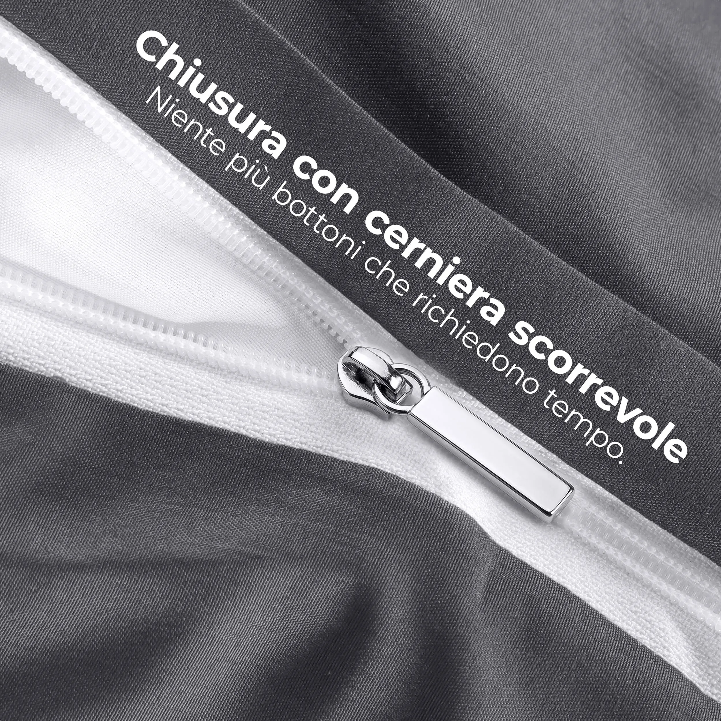 Utopia Bedding Copripiumino Singolo 135x200 cm e Federa 50x75 cm, Grigio - immagine 7
