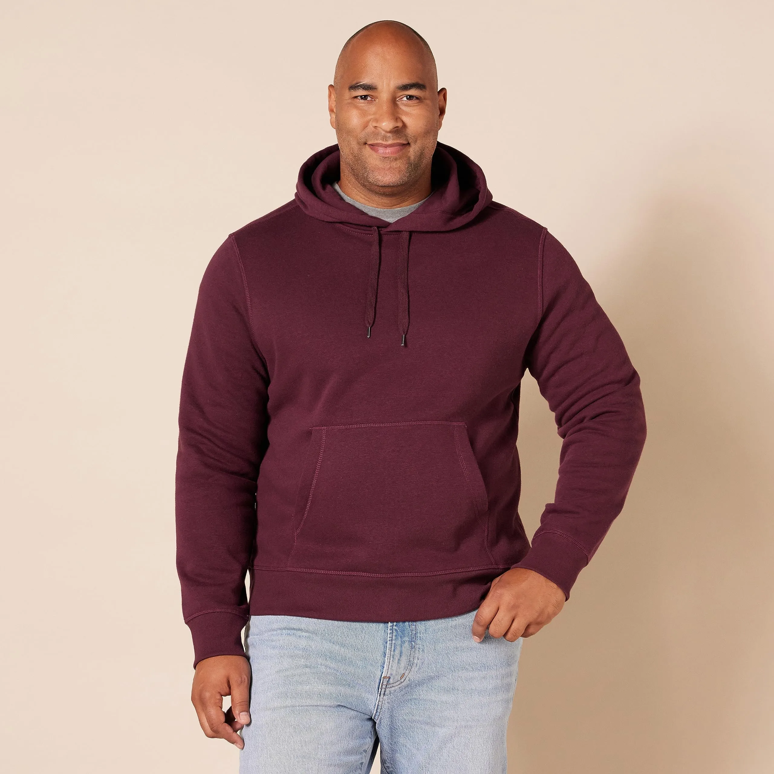 Amazon Essentials Felpa con Cappuccio Uomo, Bordeaux, XS - immagine 6