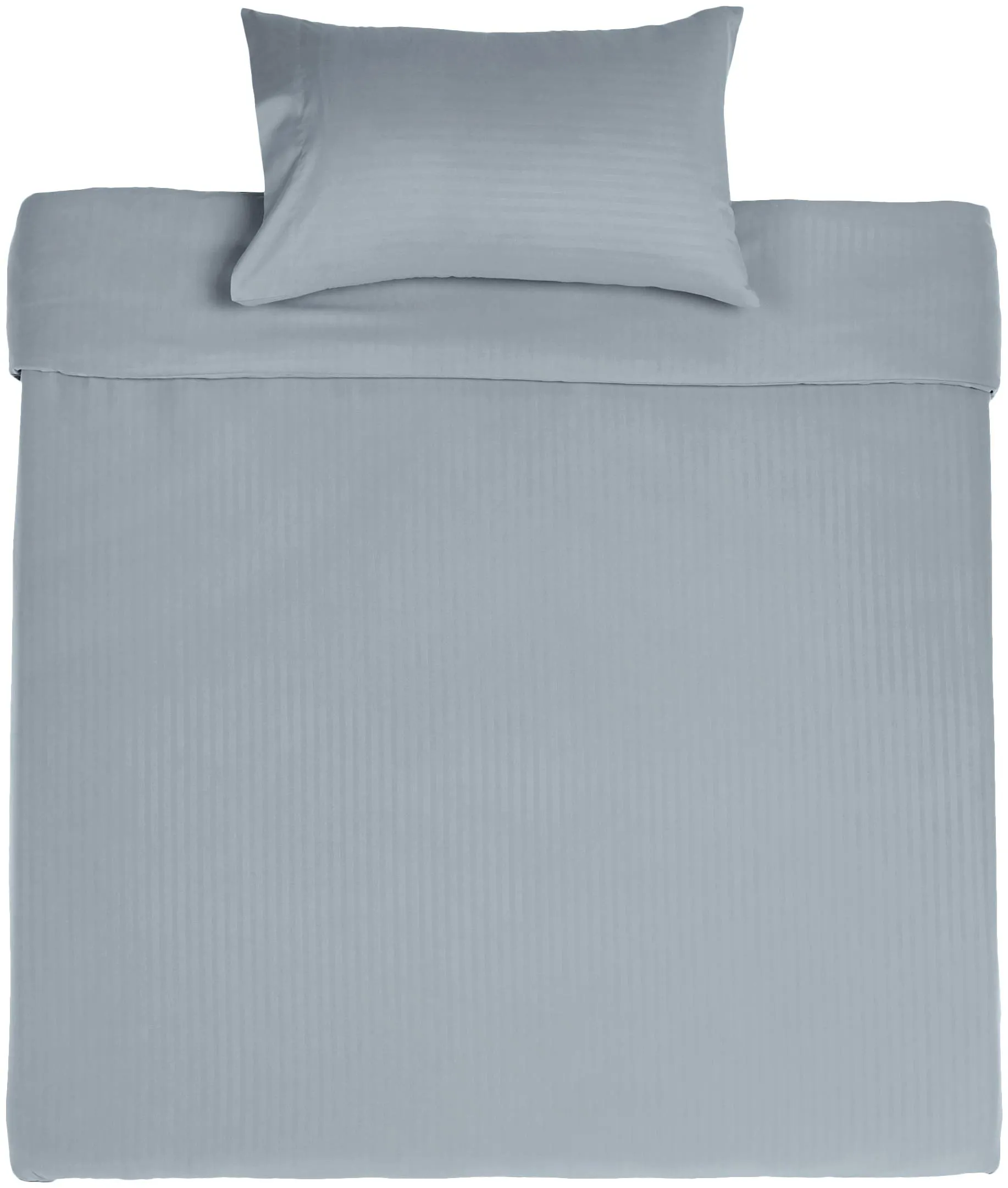 Amazon Basics Set Copripiumino Singolo in Microfibra, 2 Pezzi, 135 x 200 cm e 1 Federa 50 x 80 cm, Grigio Scuro a Righe - immagine 2