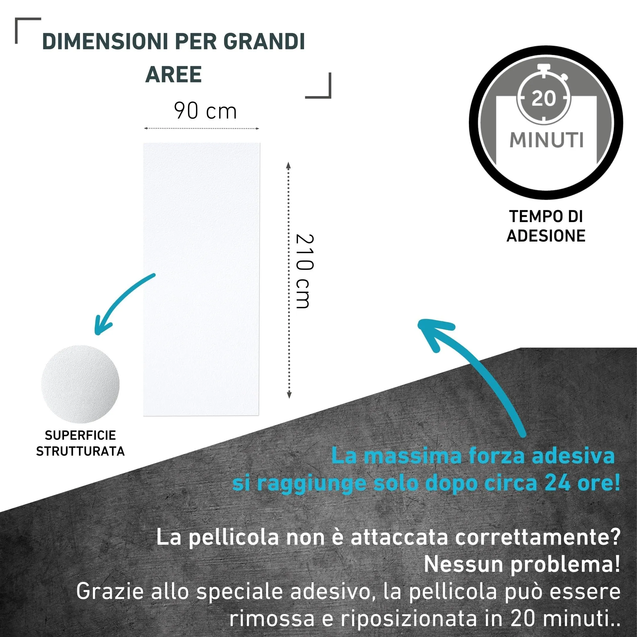 Venilia Pellicola Adesiva per Mobili e Cucina, PVC senza Ftalati, Bianco Opaco, 90 cm x 2.1m - immagine 2