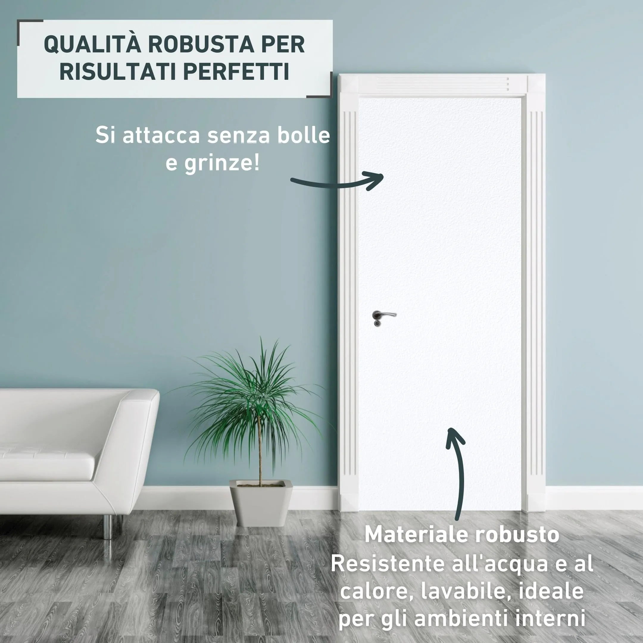 Venilia Pellicola Adesiva per Mobili e Cucina, PVC senza Ftalati, Bianco Opaco, 90 cm x 2.1m - immagine 3
