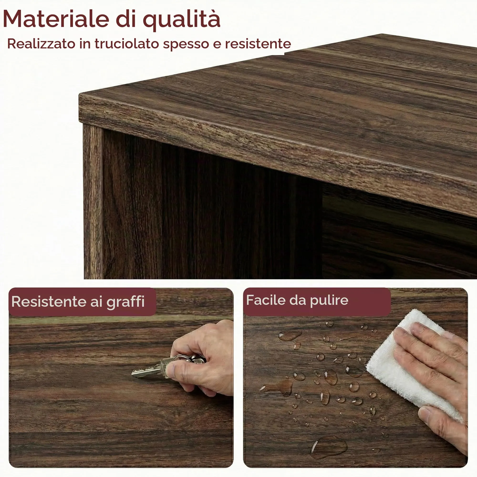 Vida Designs Oxford Libreria a Cubo 2 Ripiani, Noce, 54x32x24cm - immagine 5
