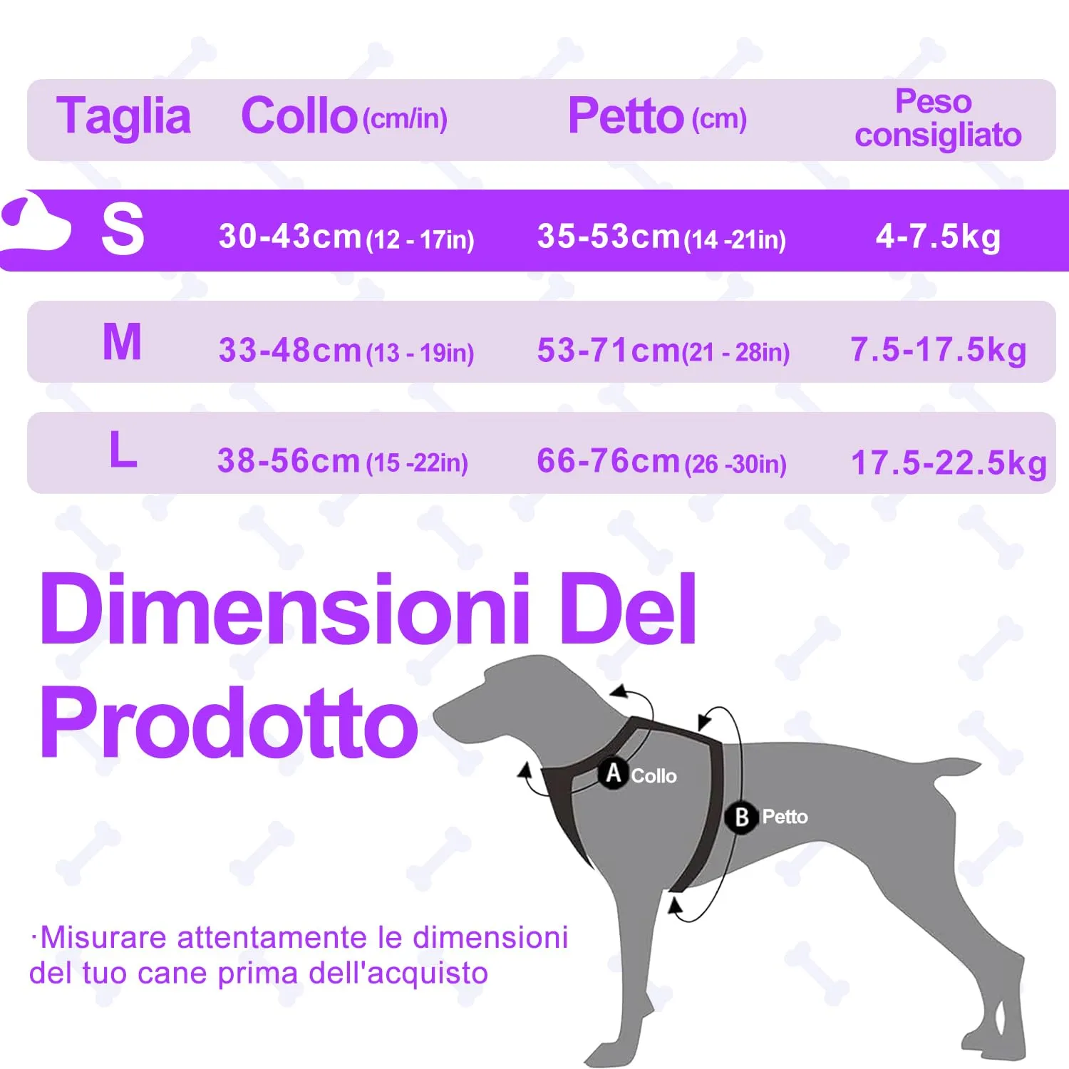 CUEMOON Pettorina per Cani Anti Tiro Riflettente, Viola, S - immagine 3