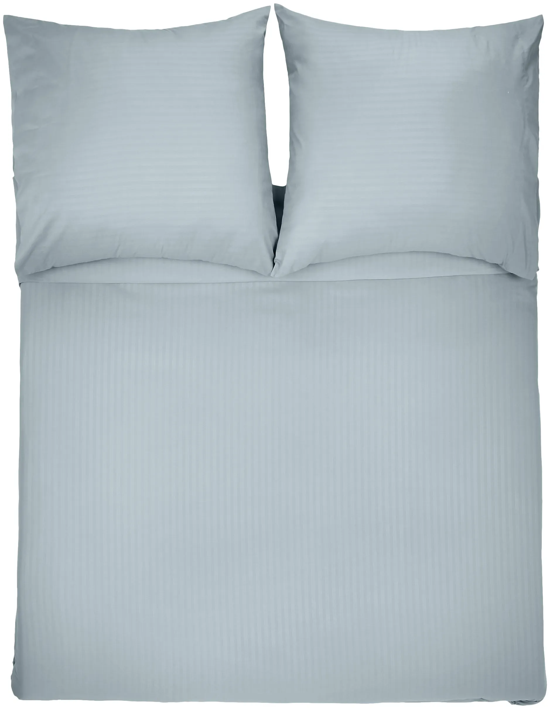 Amazon Basics Set Copripiumino Matrimoniale in Microfibra, 3 Pezzi, 240 x 220 cm e 2 Federe 65 x 65 cm, Grigio Scuro a Righe - immagine 2