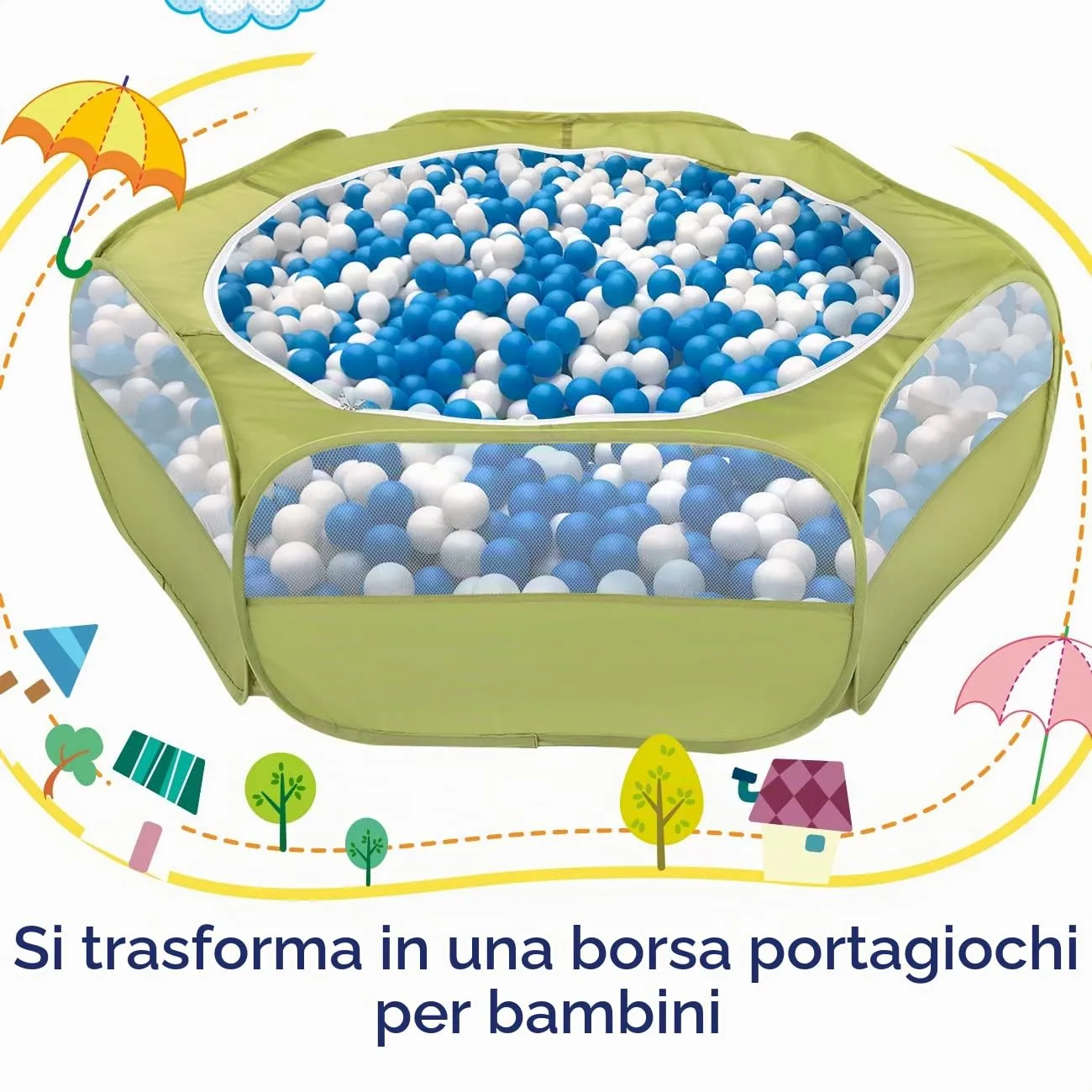 Pawaboo Recinto per Piccoli Animali con Zip, Verde - immagine 8