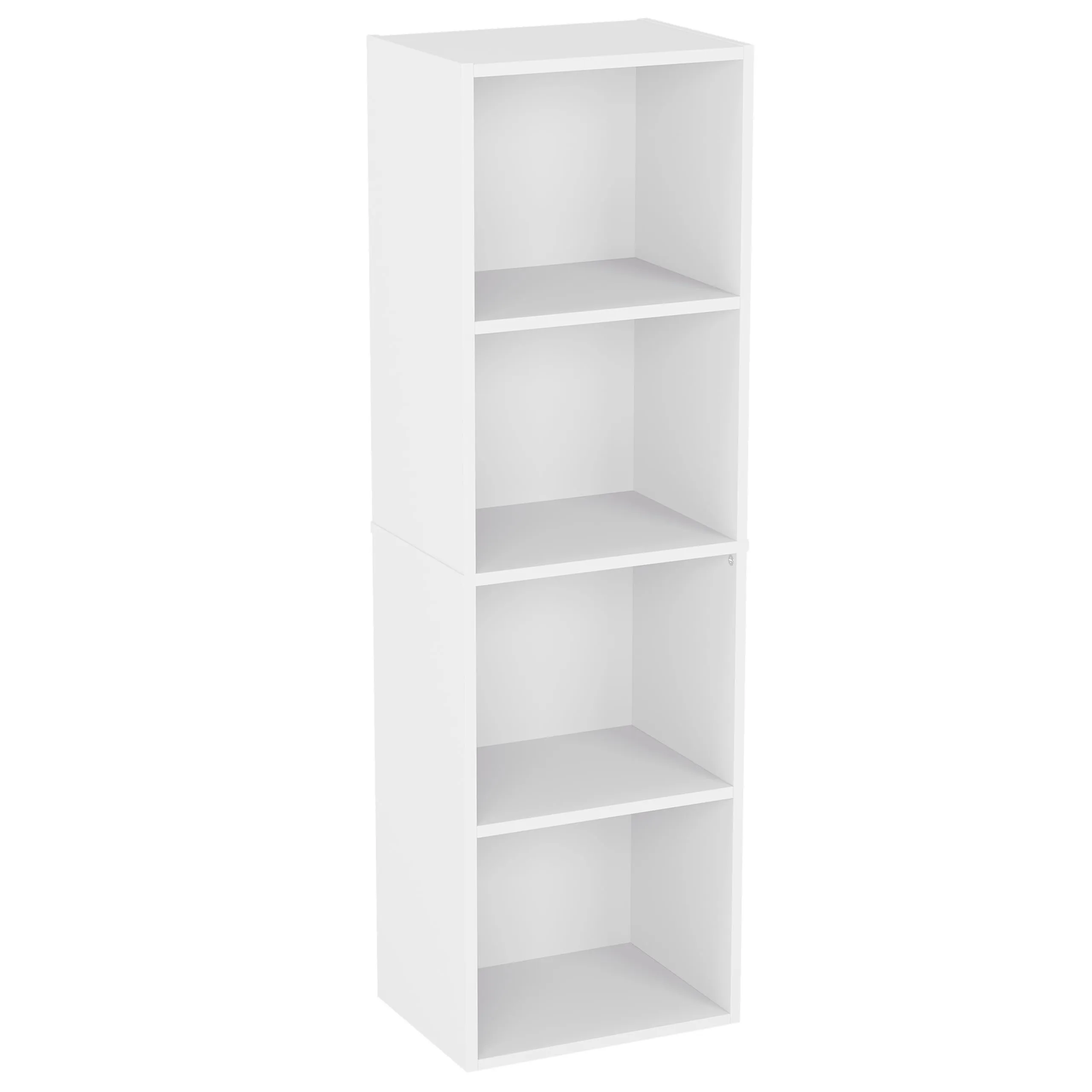Vida Designs Oxford Libreria a cubi a 4 ripiani in Legno, Bianco - immagine 1