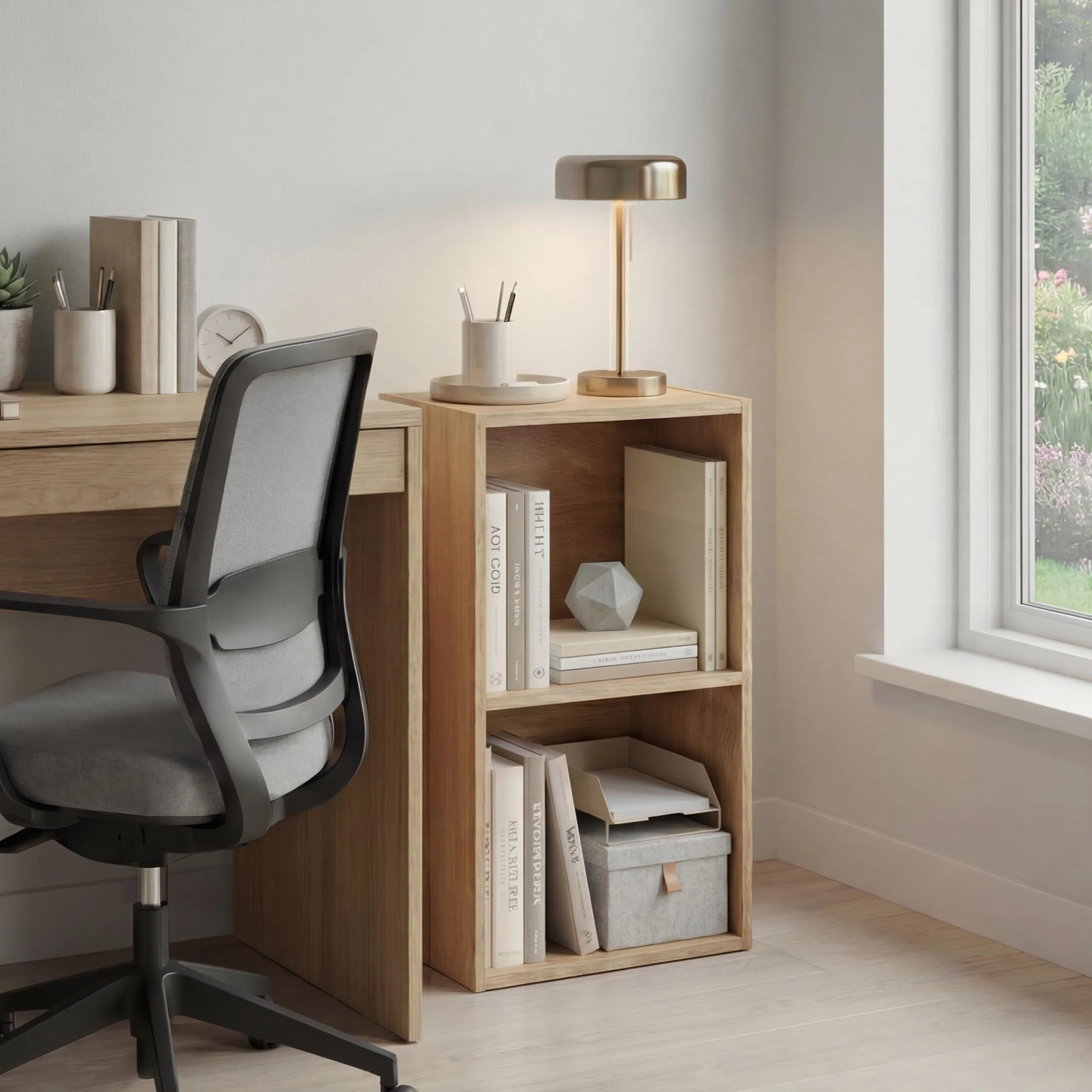 Vida Designs Oxford Libreria a Cubo 2 Ripiani, H54xW32xD24cm (Rovere) - immagine 2