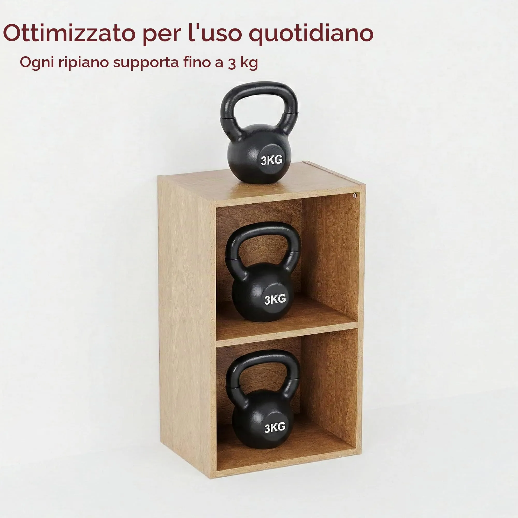 Vida Designs Oxford Libreria a Cubo 2 Ripiani, H54xW32xD24cm (Rovere) - immagine 6
