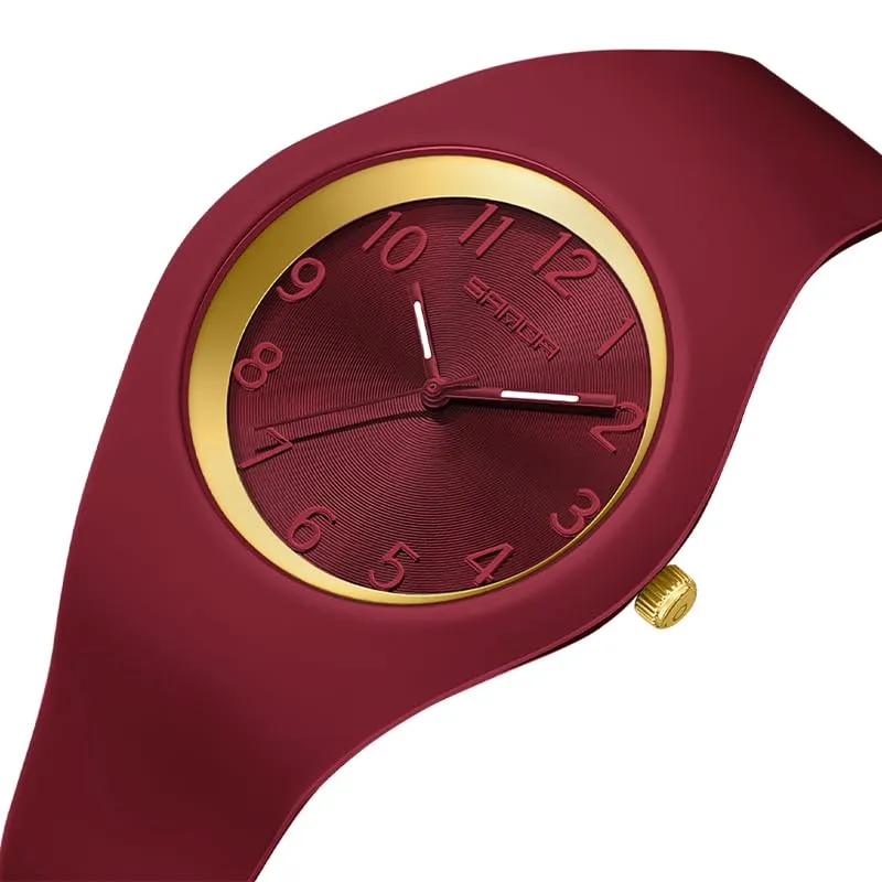 Forrader Orologio da Donna Impermeabile Sportivo con Cinturino in Silicone (Rosso) - immagine 2