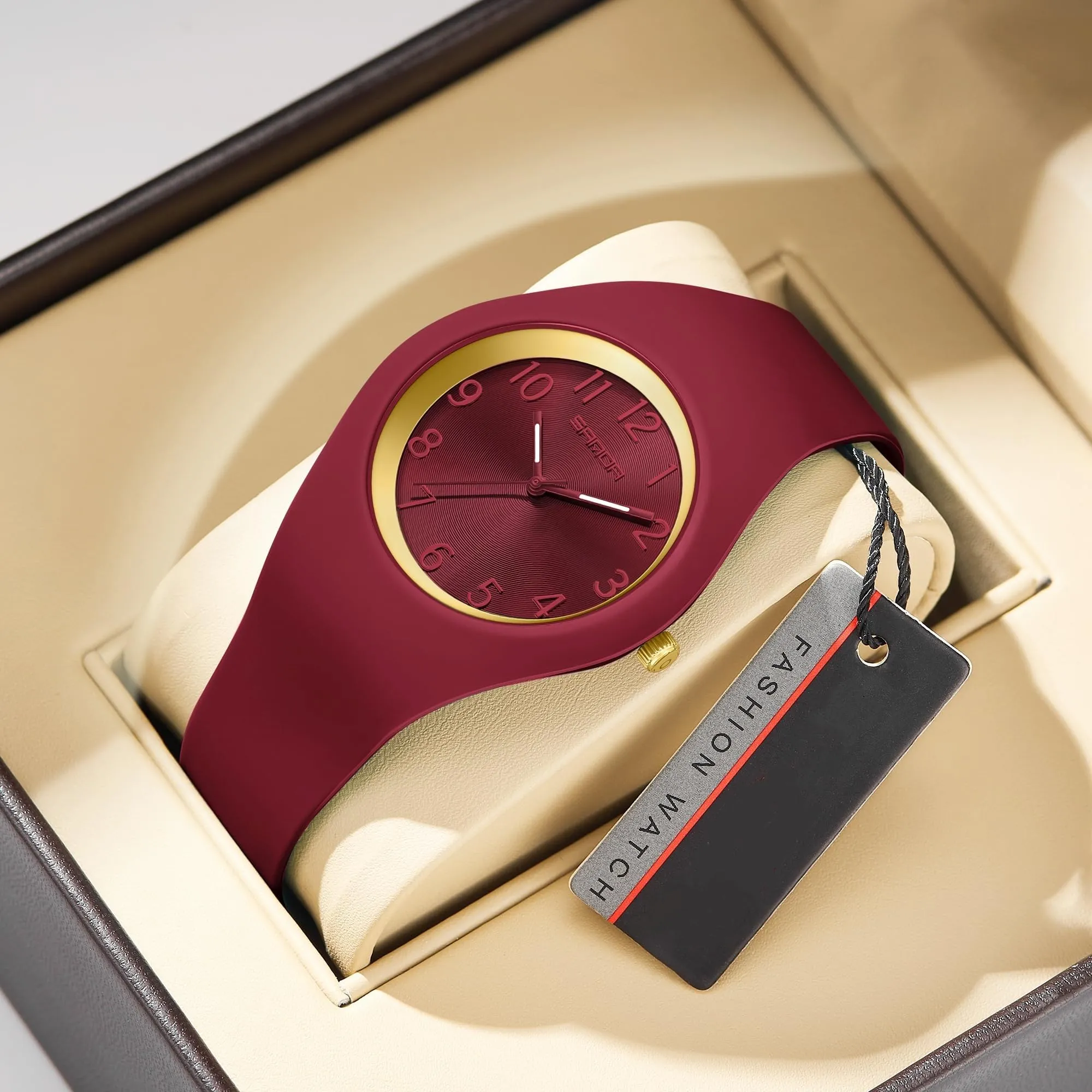 Forrader Orologio da Donna Impermeabile Sportivo con Cinturino in Silicone (Rosso) - immagine 6