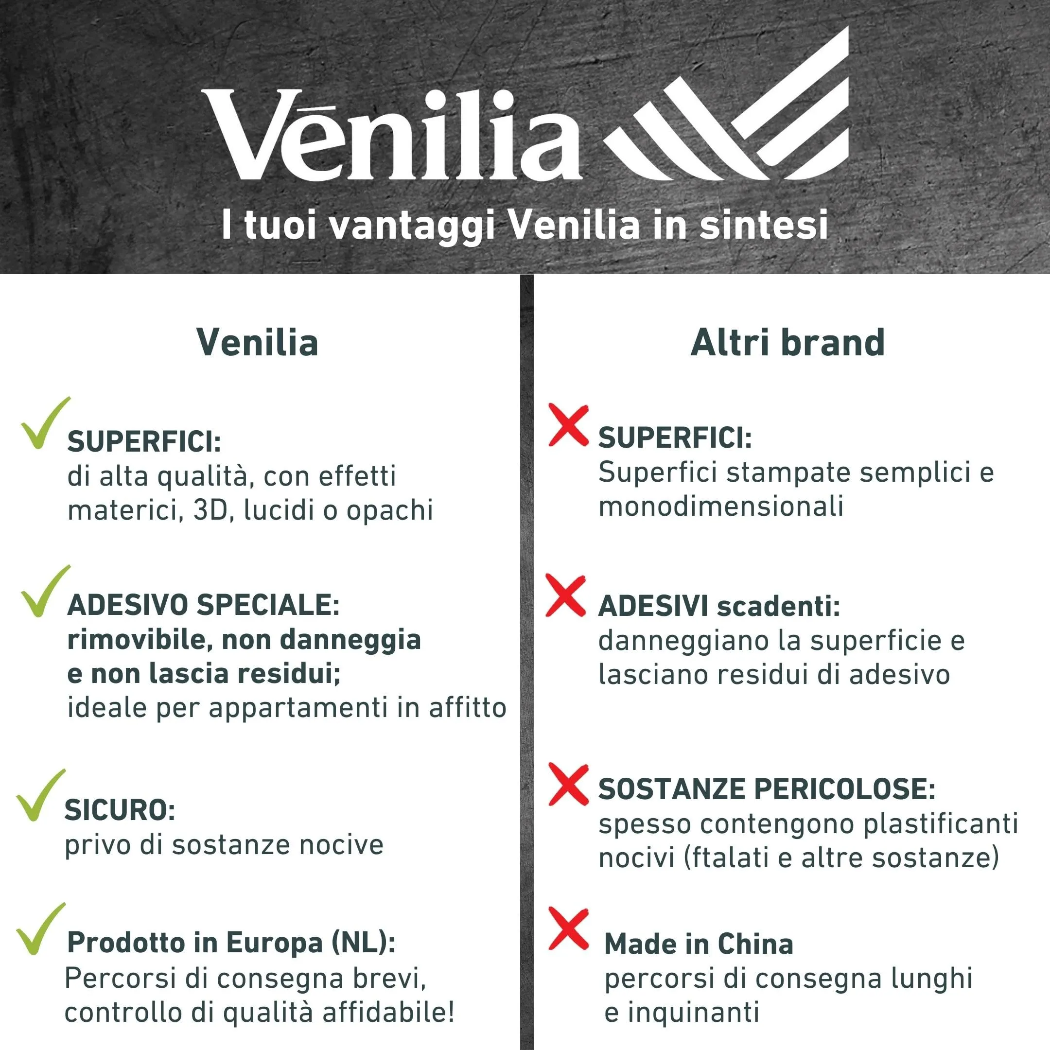 Venilia Pellicola adesiva per mobili e cucina, Nero, 90cm x 2,1m, PVC senza ftalati - immagine 3