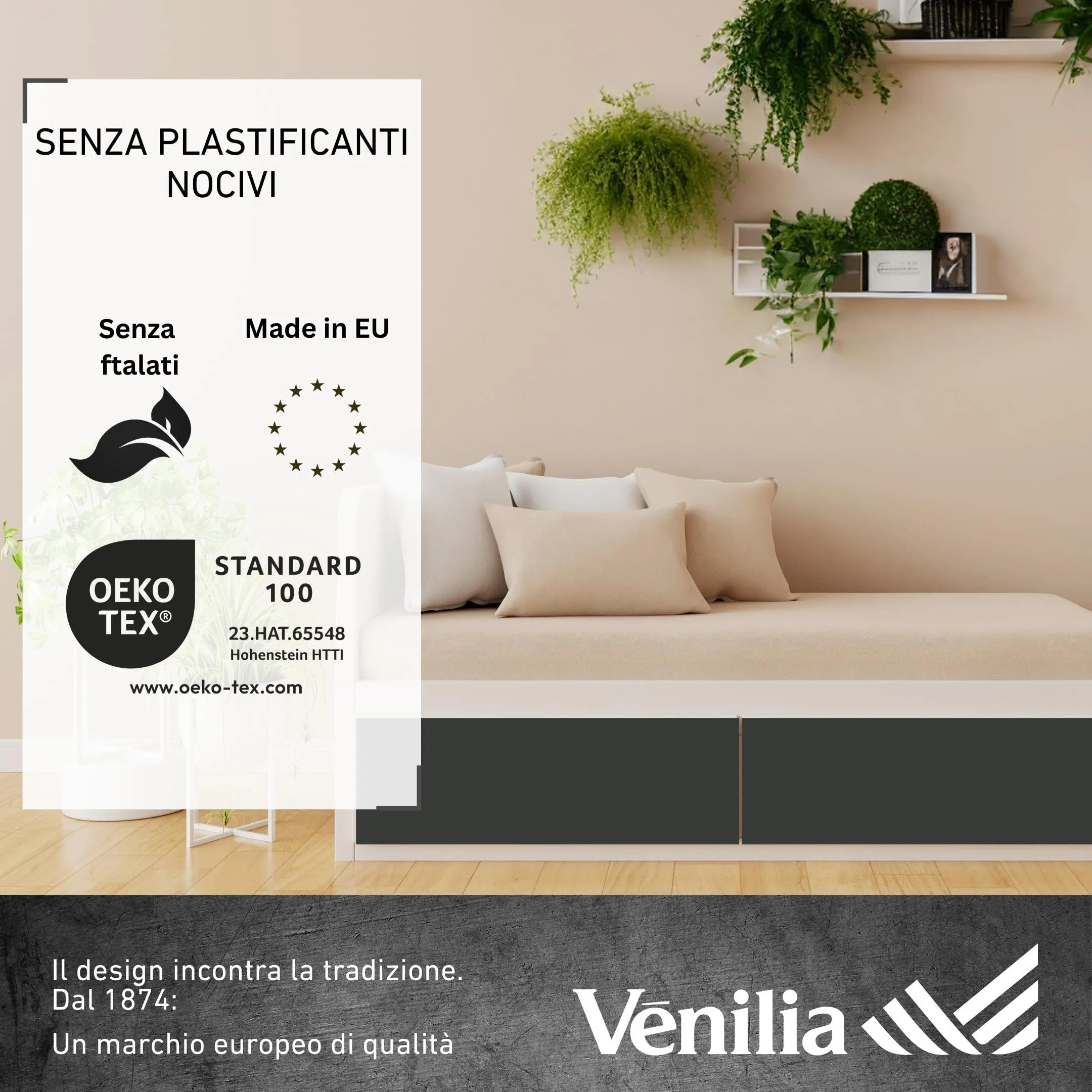 Venilia Pellicola adesiva per mobili e cucina, Nero, 90cm x 2,1m, PVC senza ftalati - immagine 5