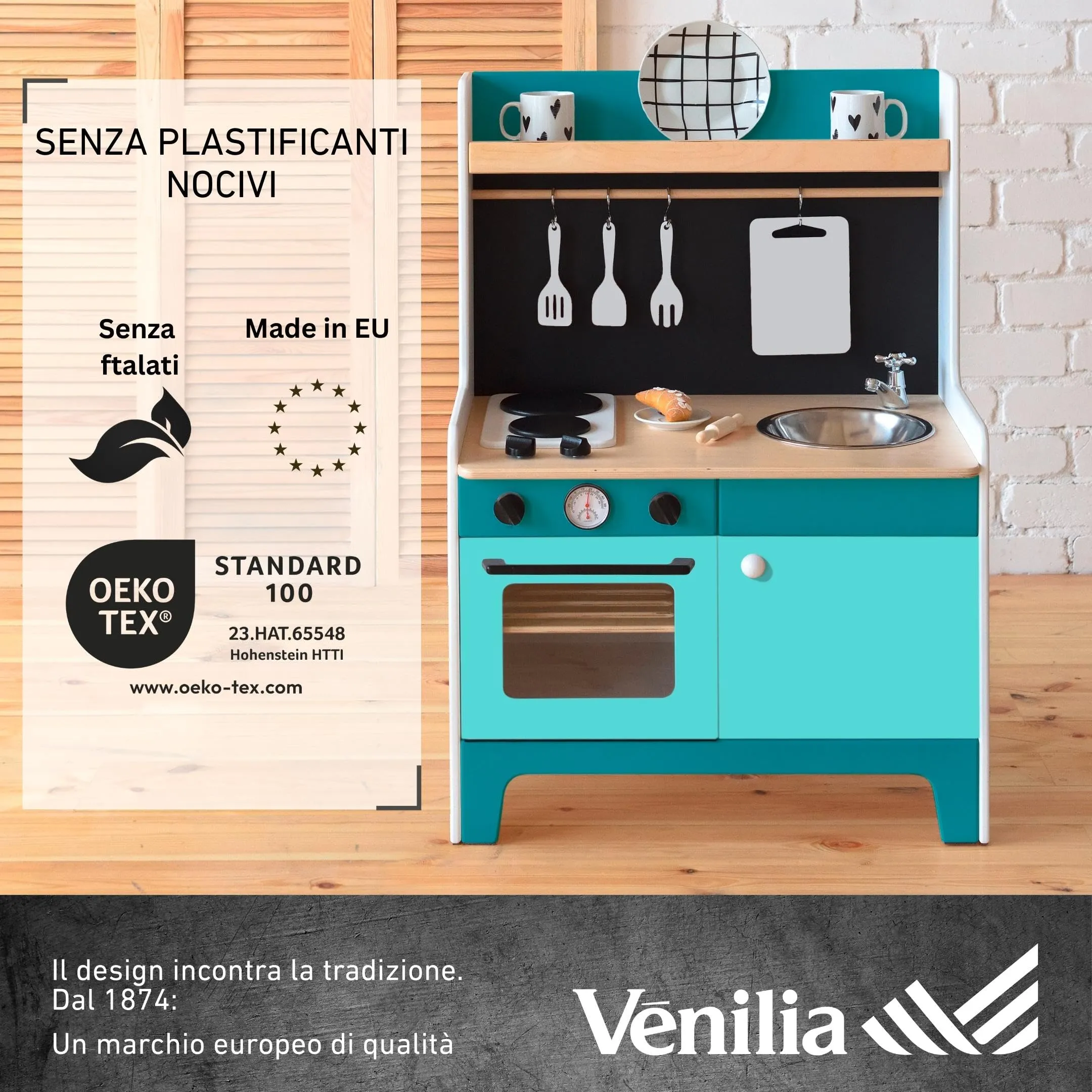 Venilia Pellicola Adesiva, Blu Opale Turchese Acquamarina, 45cm x 2m, 160μ, PVC senza ftalati - immagine 5