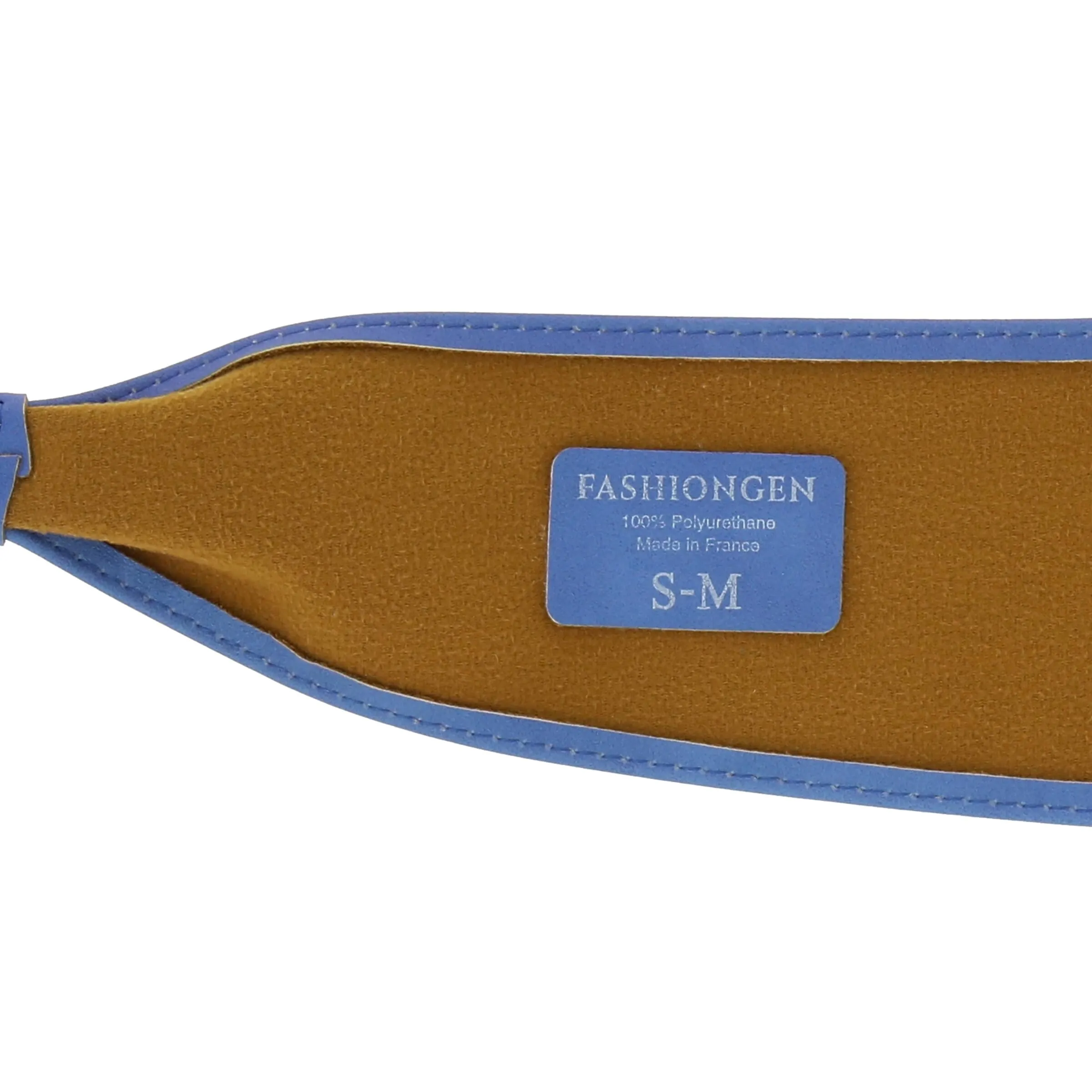 FASHIONGEN Cintura Obi da donna in similpelle, Ciano, S-M - immagine 8